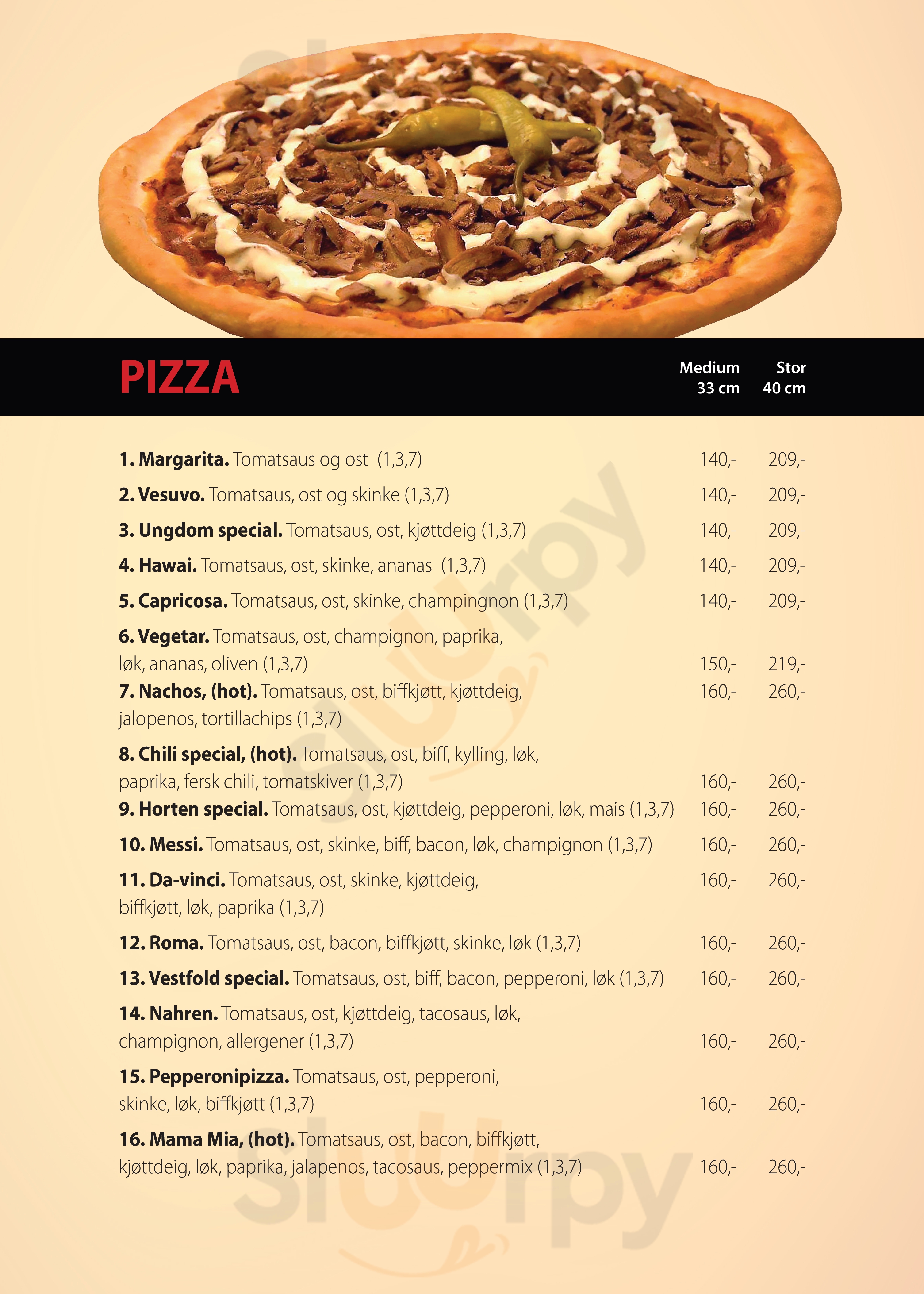 Promenaden Pizza Horten Menu - 1
