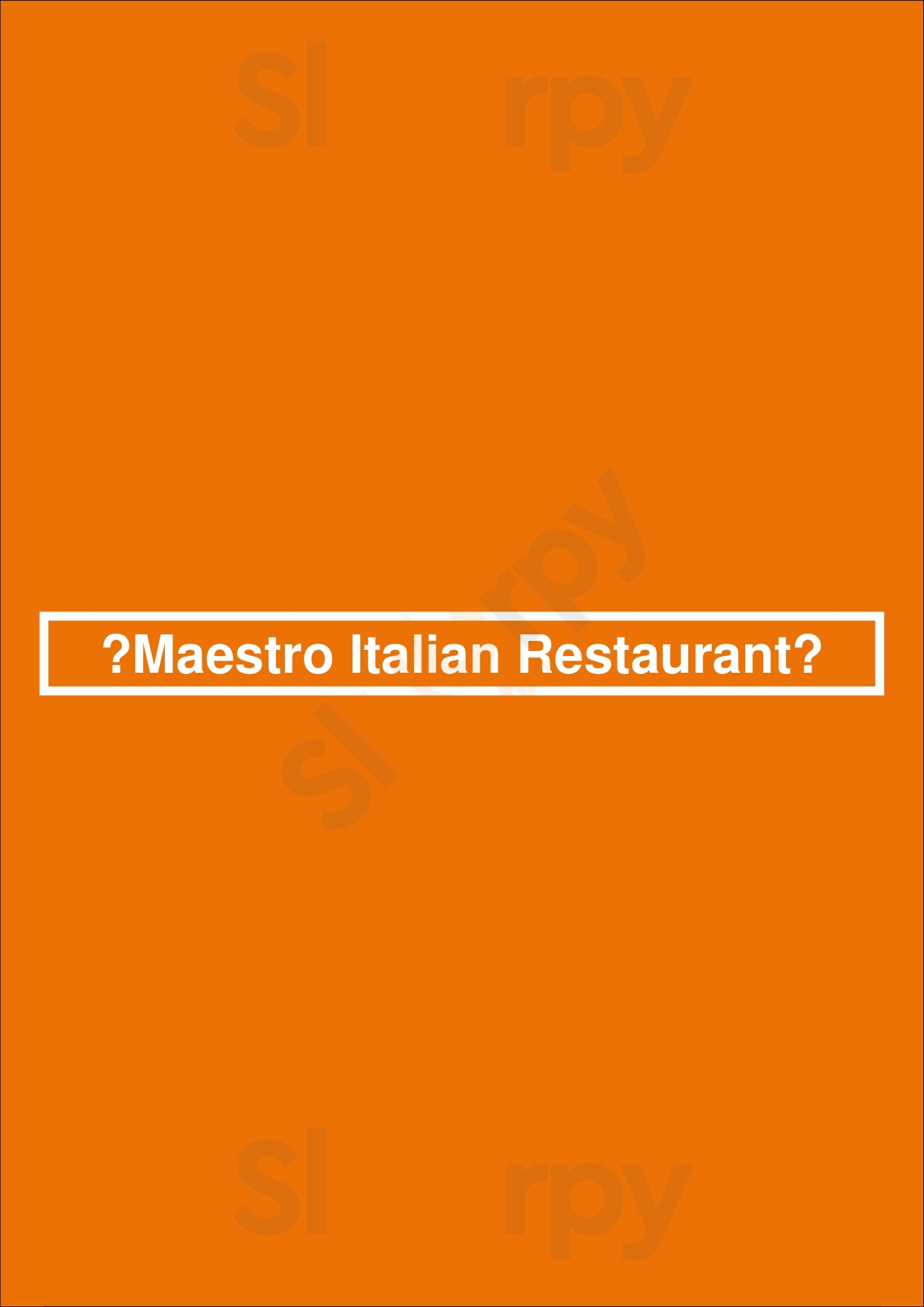 ‪maestro Italian Restaurant‬ القاهرة Menu - 1