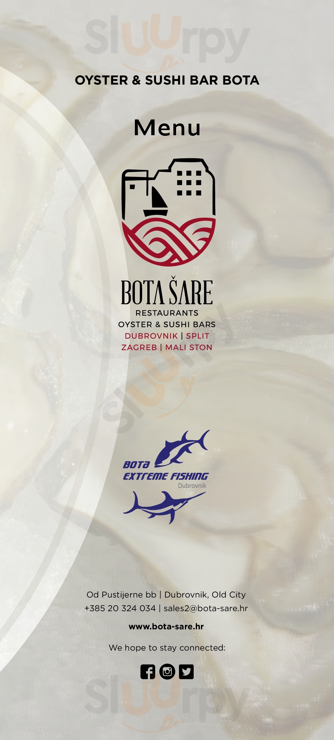 Bota Sare Restaurant & Oyster Bar - Mali Ston Ston Menu - 1