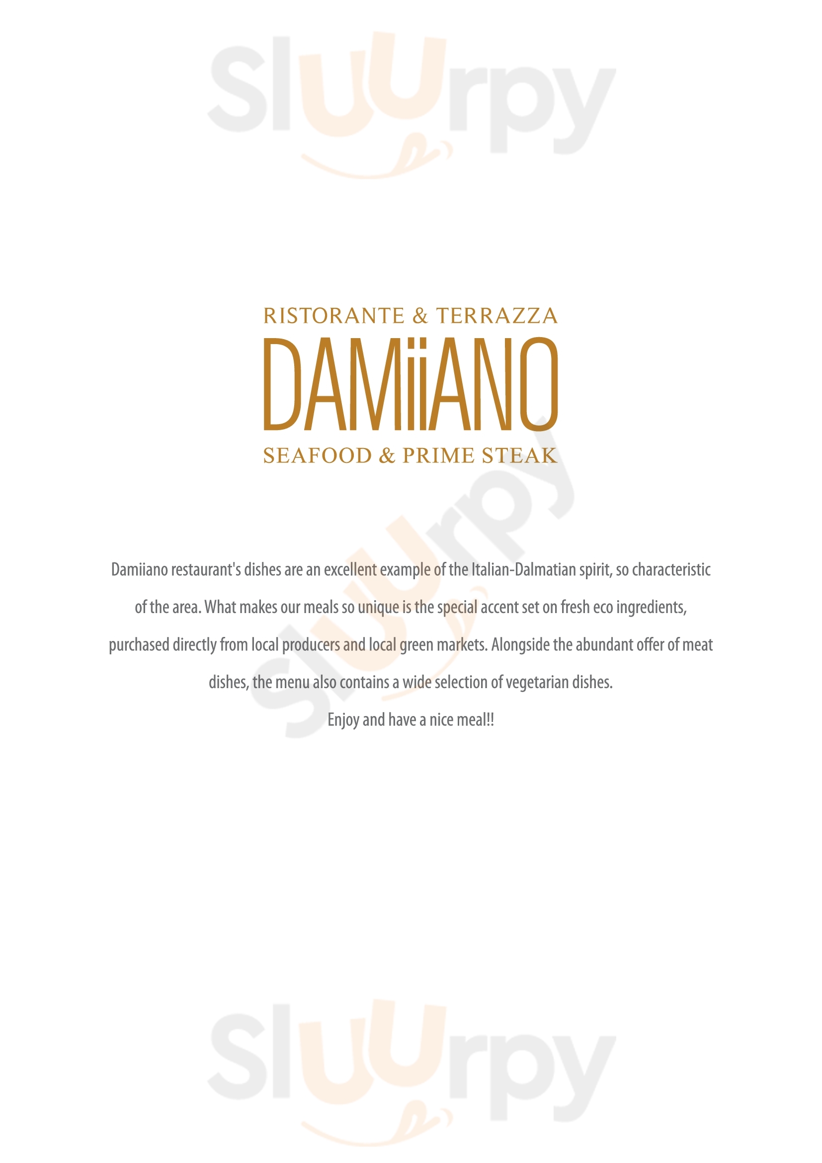 Damiiano Restaurant Omis Menu - 1
