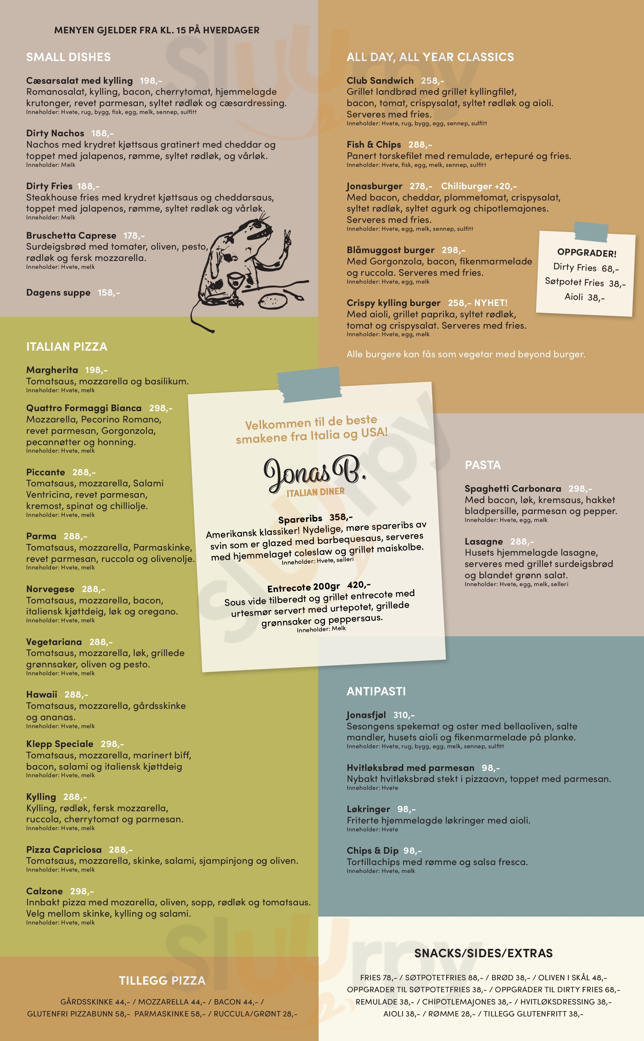 Jonas B. Kristiansand Kristiansand Menu - 1