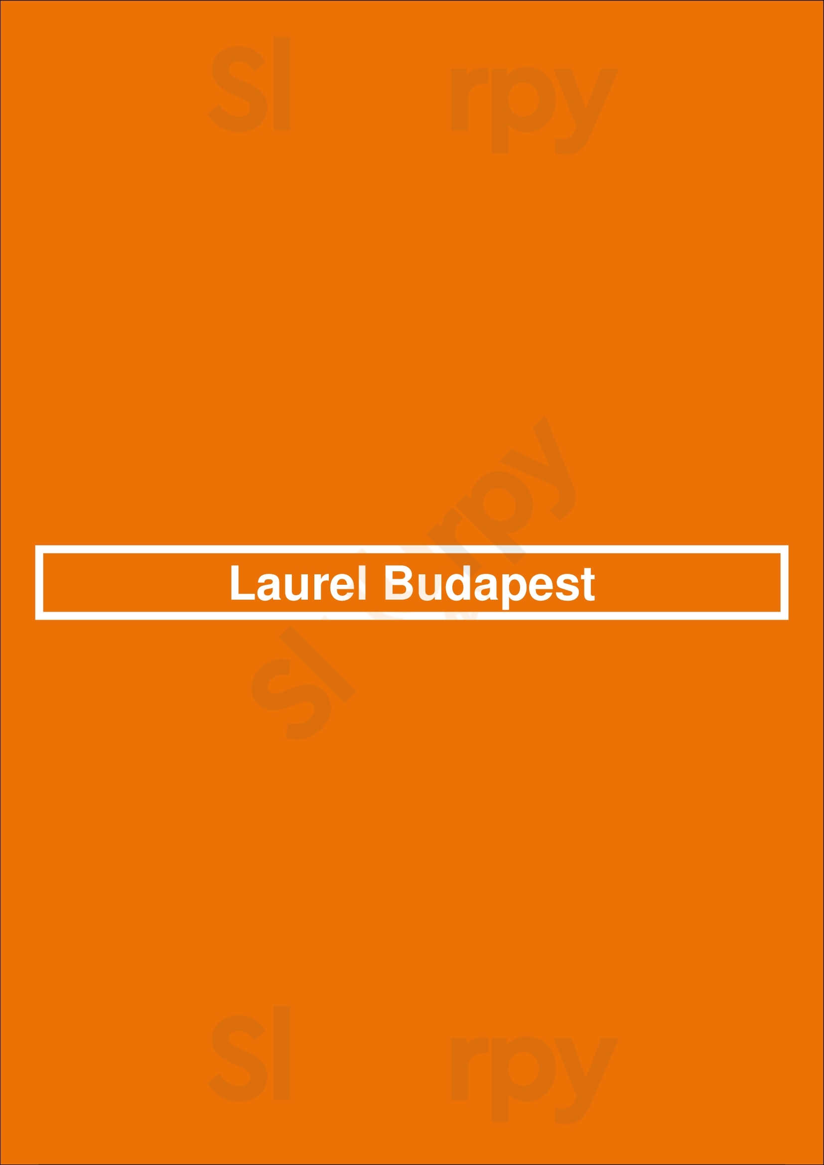 Laurel Budapest Budapest Menu - 1