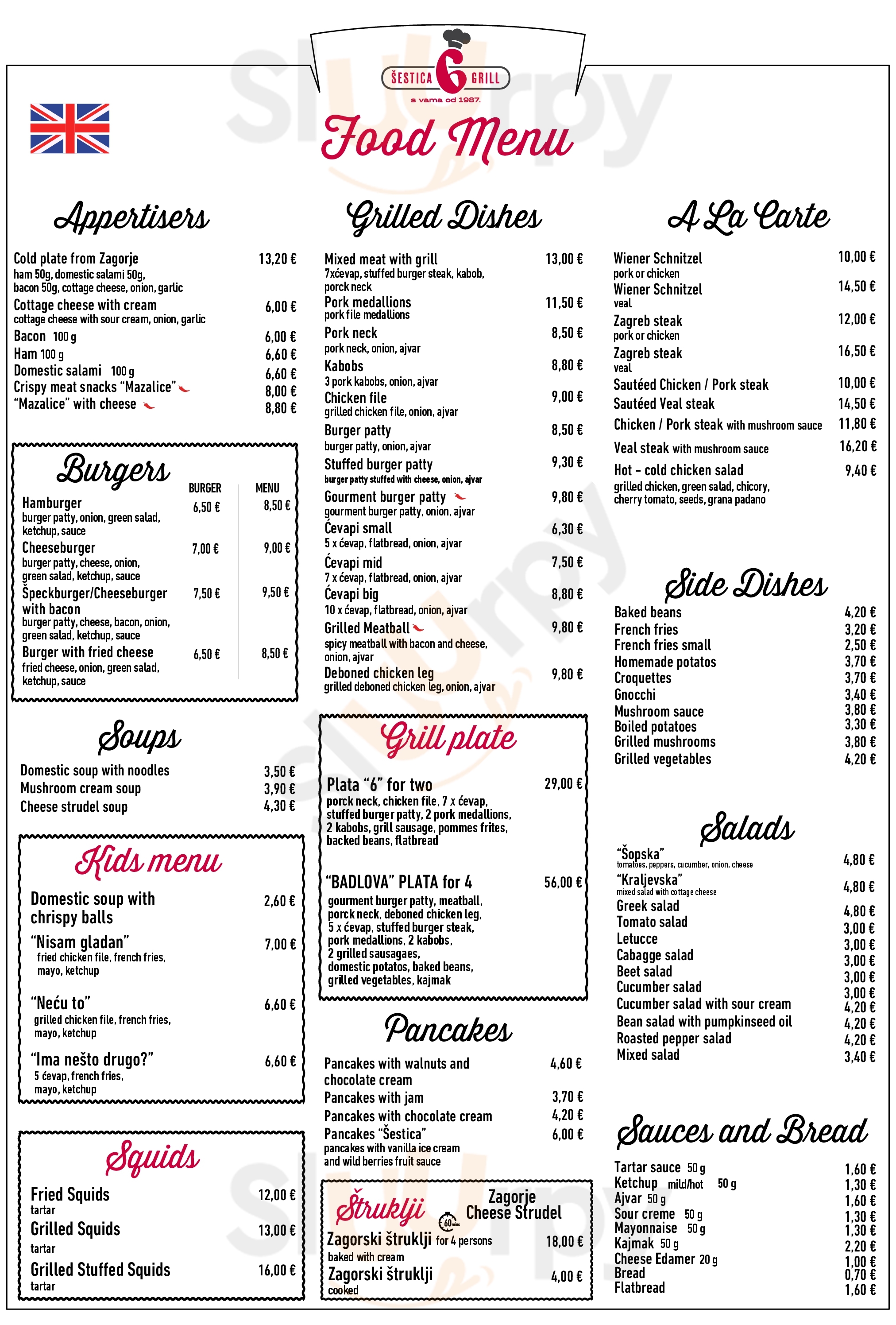 Sestica Grill Krapinske Toplice Menu - 1