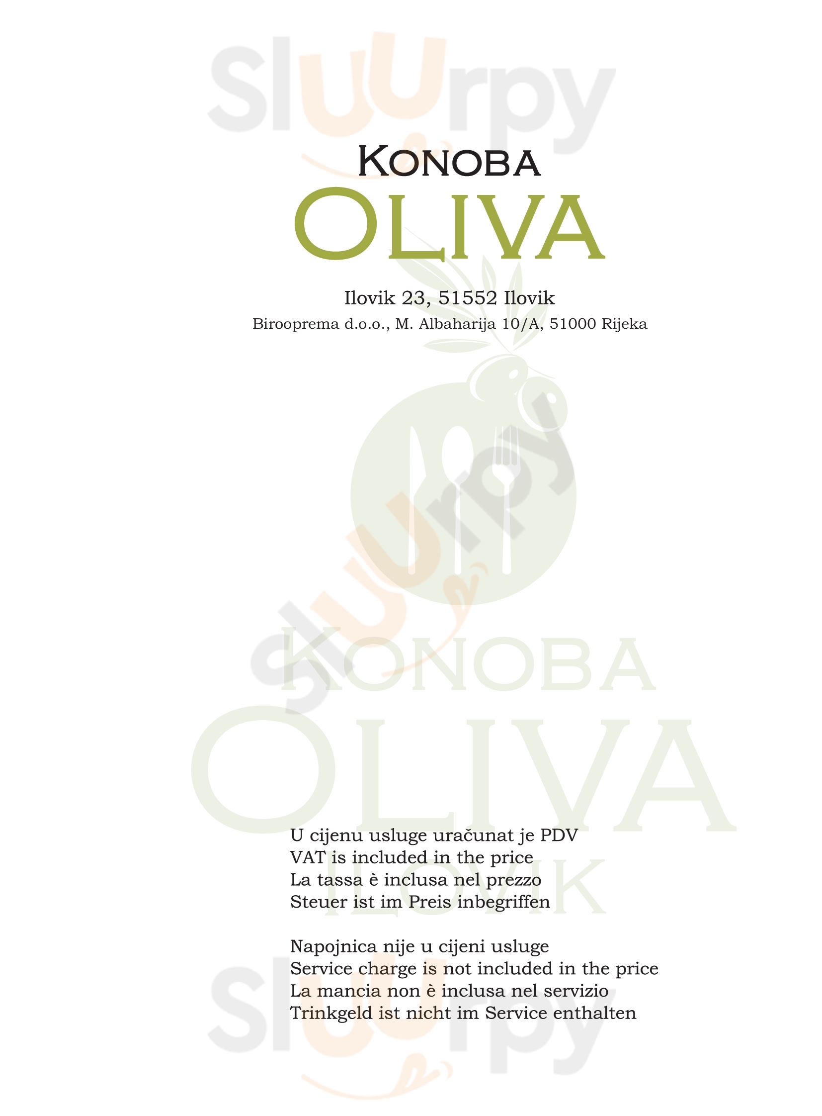 Konoba Oliva Primorje-Gorski Kotar County Menu - 1