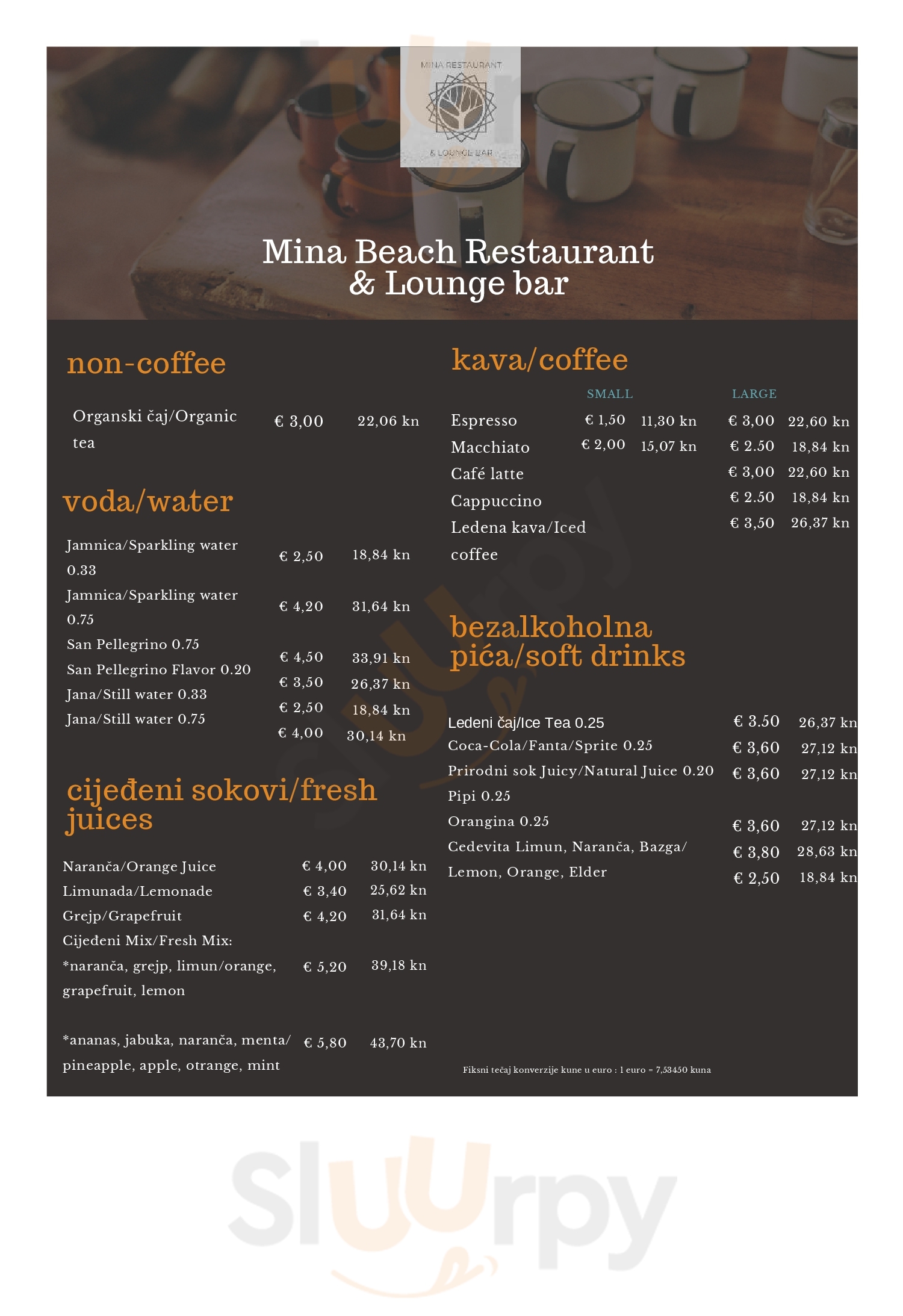 Mina Beach Bar & Restaurant Split-Dalmatia County Menu - 1