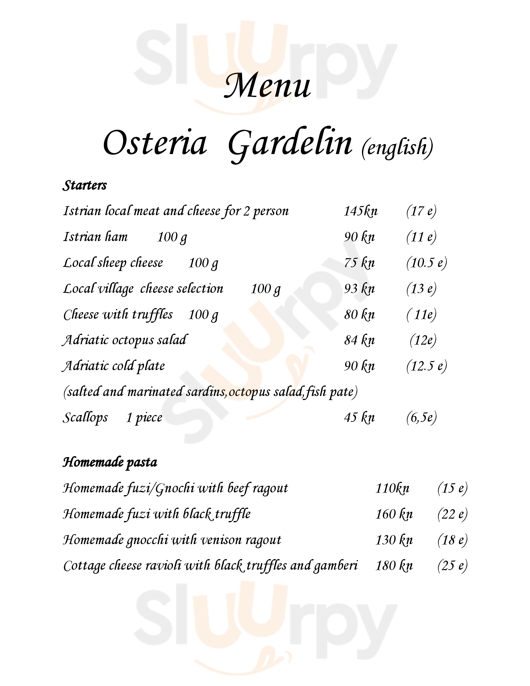 Konoba Giardin Novigrad Menu - 1