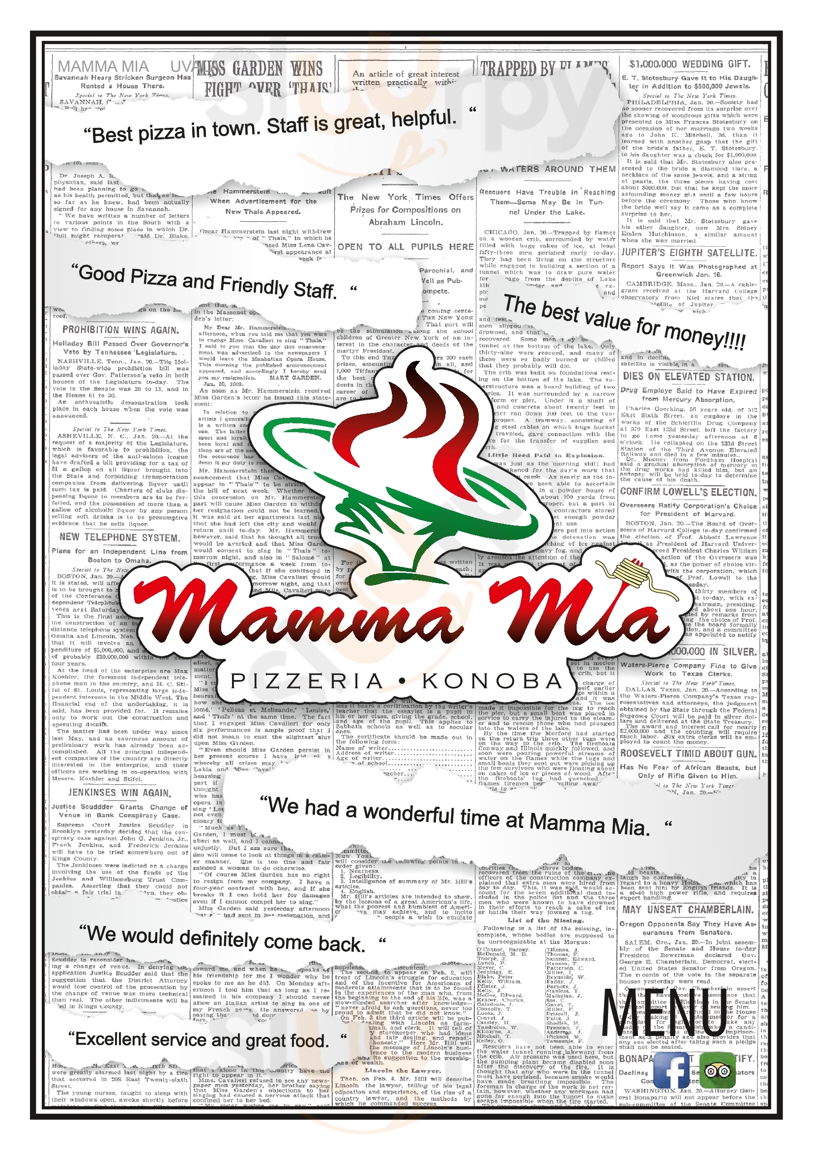 Pizzeria Mamma Mia - Dubrovnik Dubrovnik Menu - 1