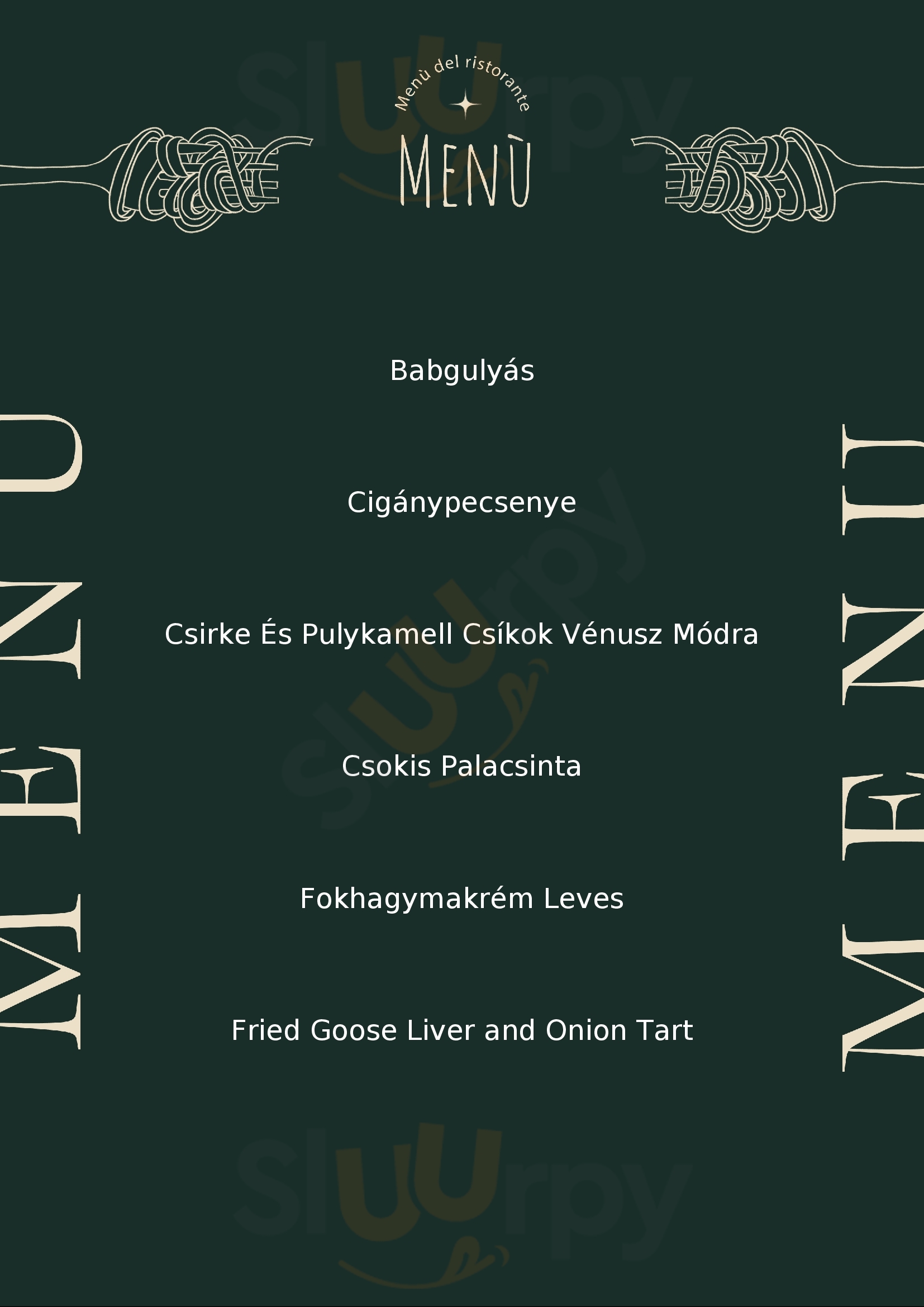 Dejavu Panzió Celldömölk Menu - 1