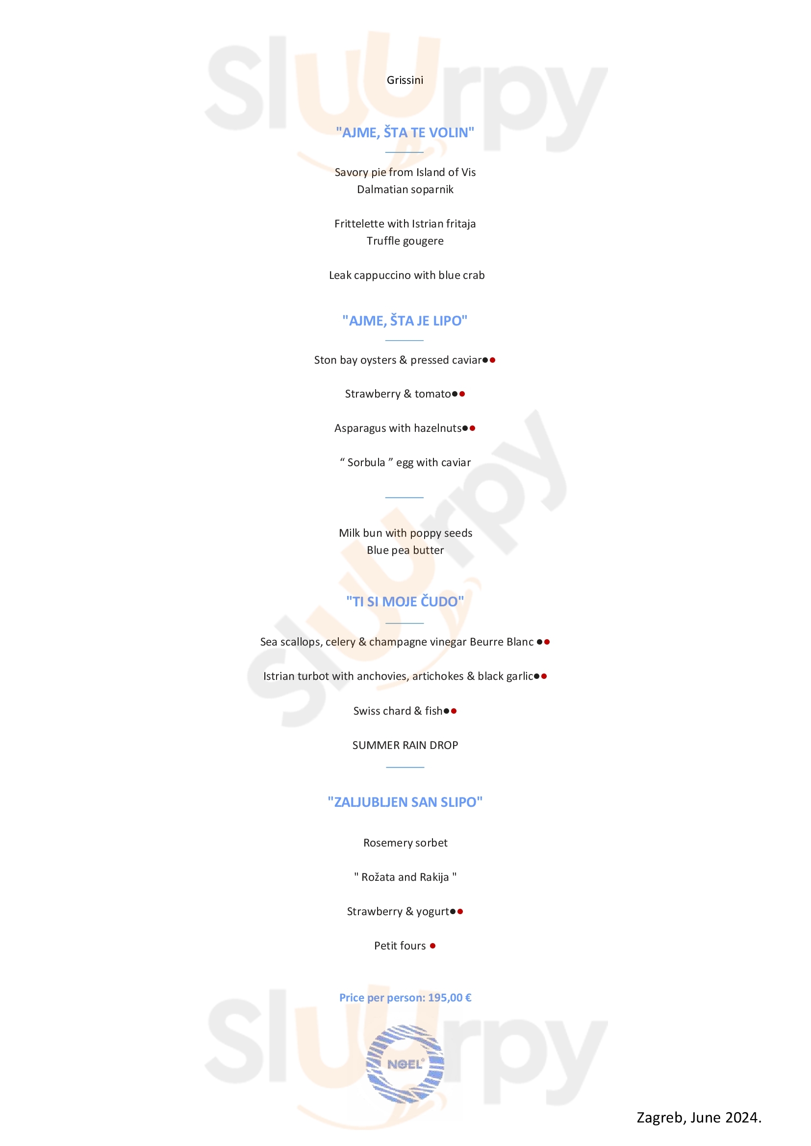 Noel Zagreb Menu - 1