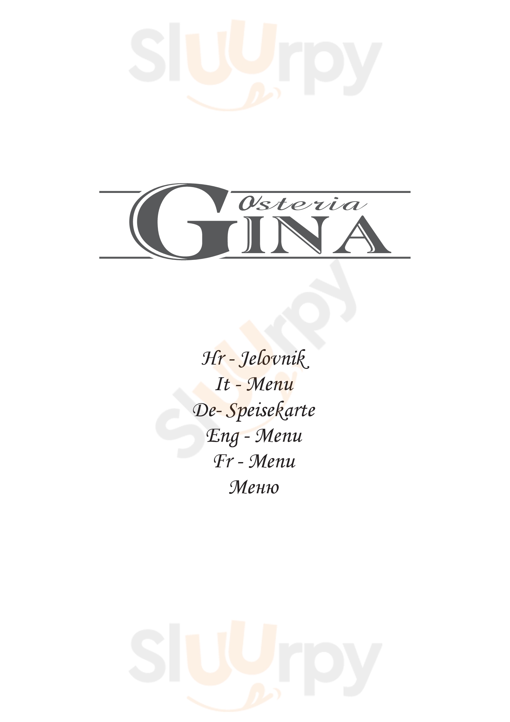 Gina Restaurant Pula Menu - 1