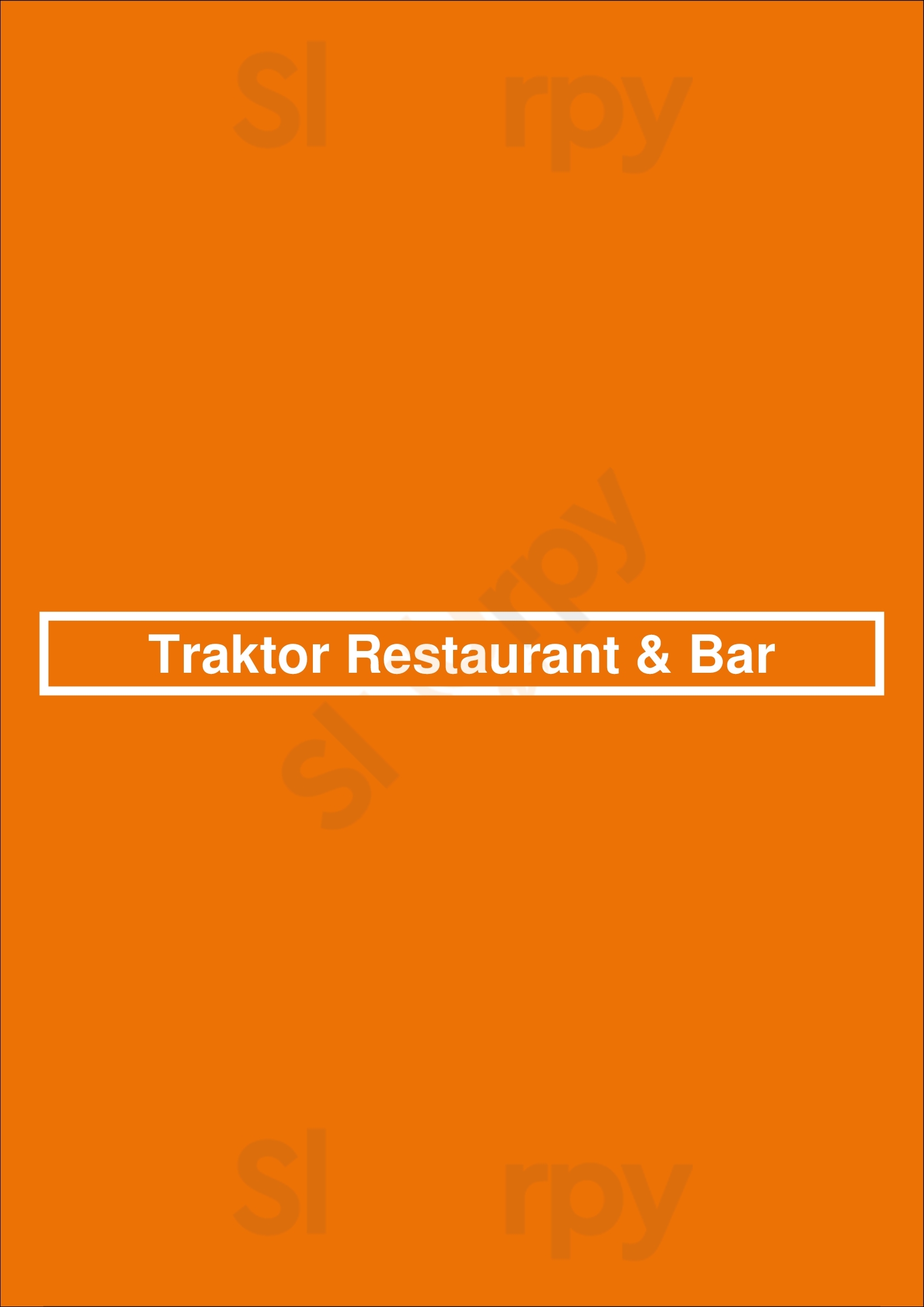 Traktor Restaurant & Bar Budapest Menu - 1