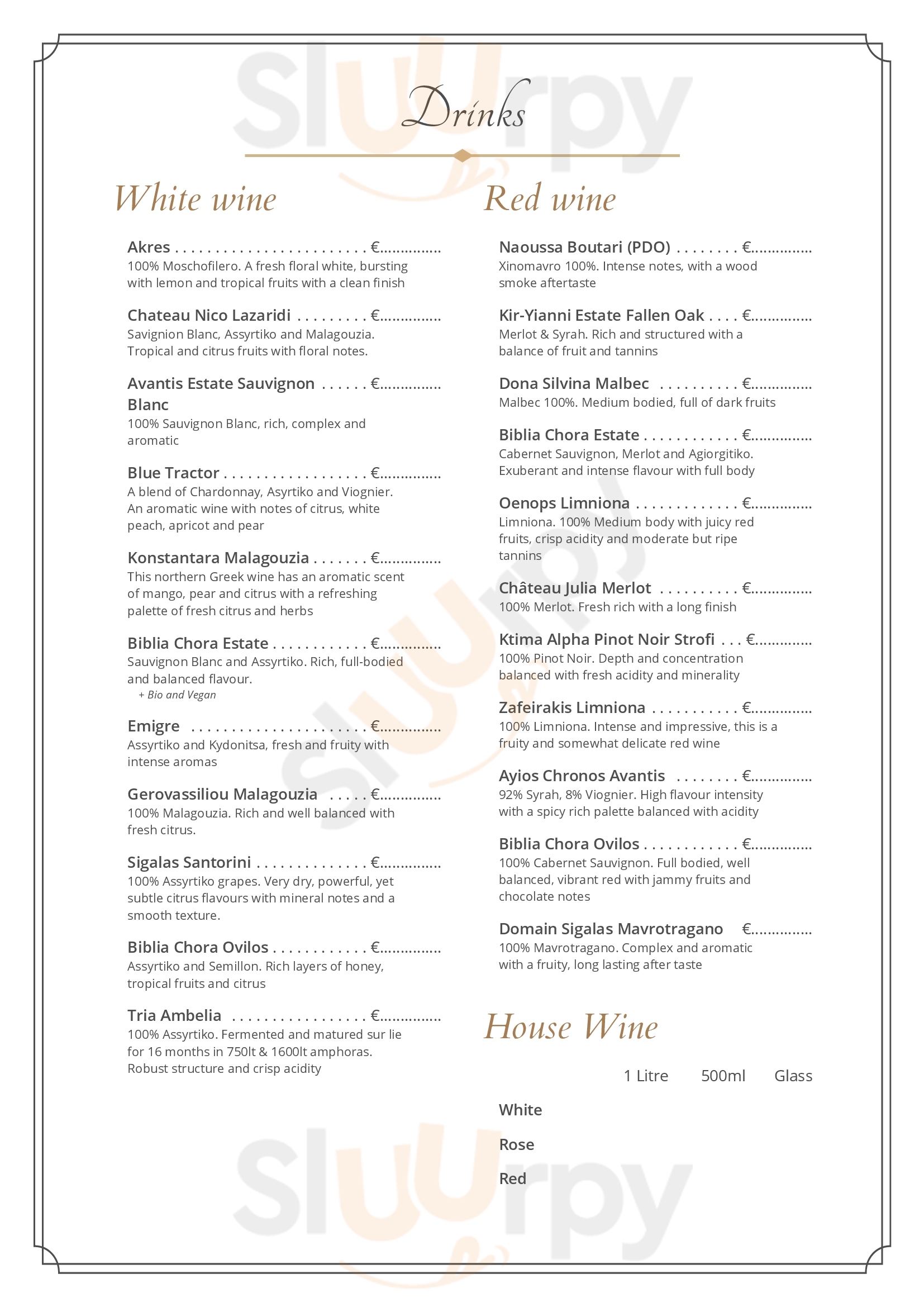 Nereids Restaurant & Bar Παλαιοκαστρίτσα Menu - 1