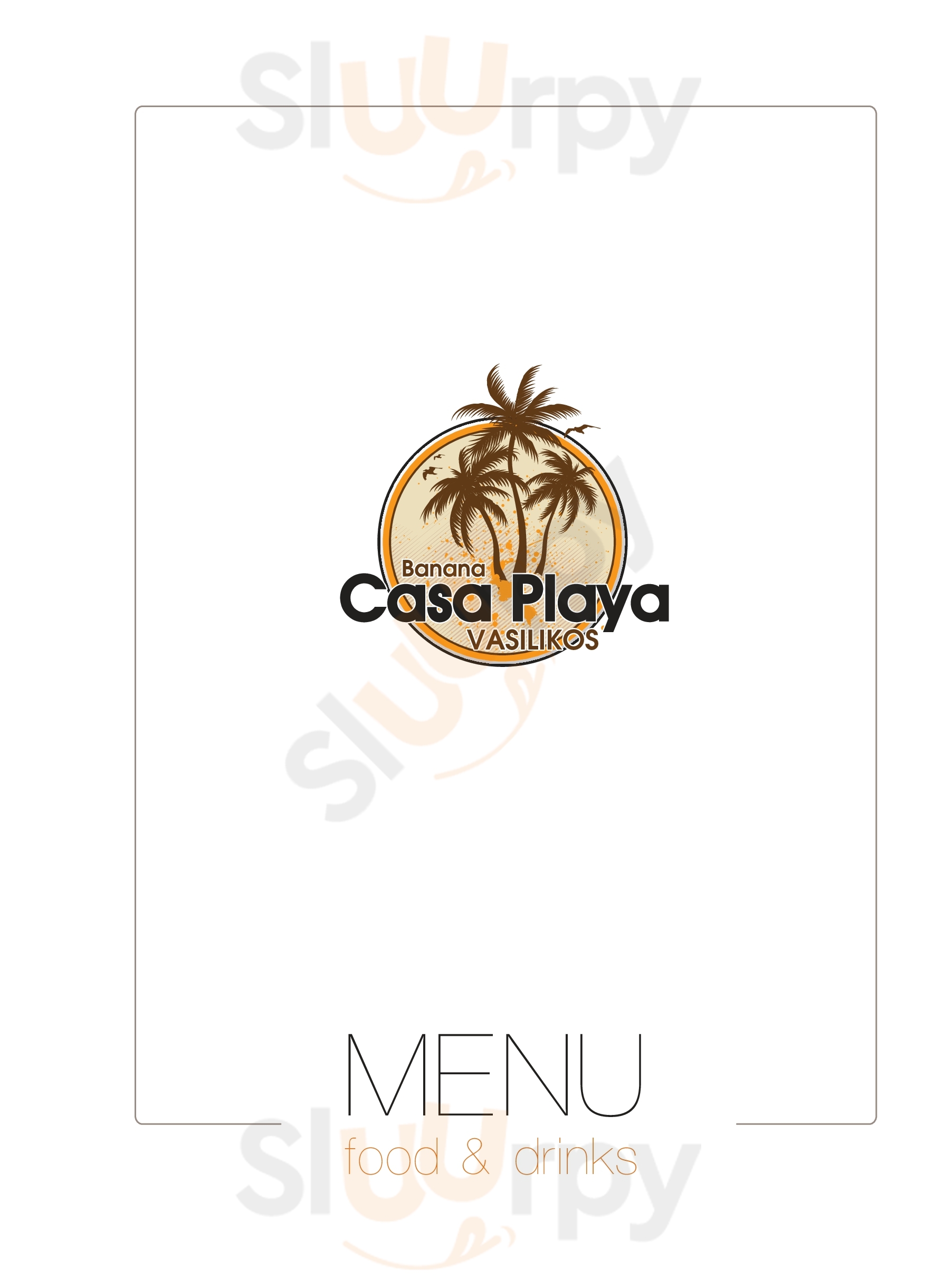Casa Playa Beach Bar & Restaurant Βασιλικός Menu - 1