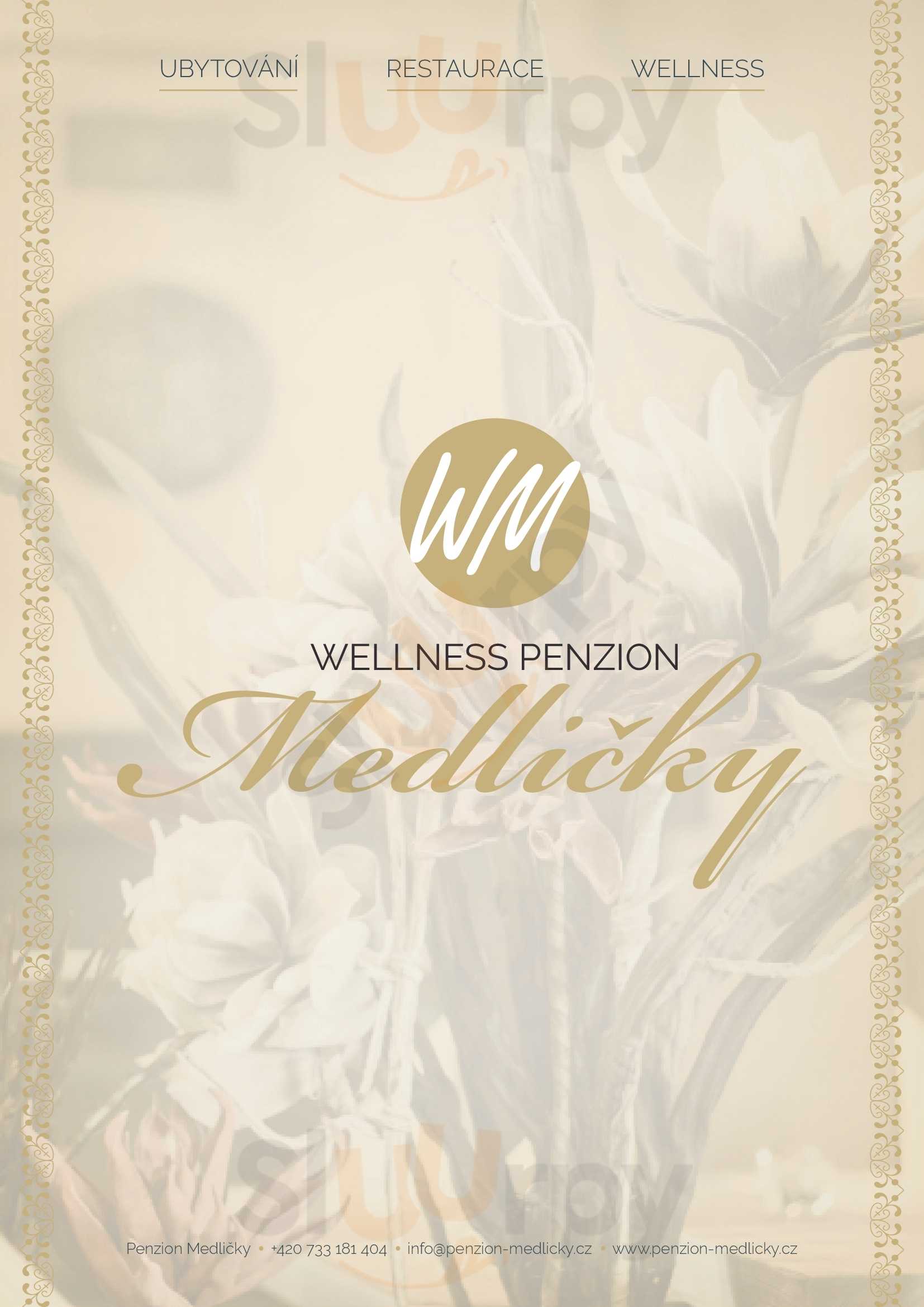 Wellness Penzion Medličky Restaurace Batelov Menu - 1