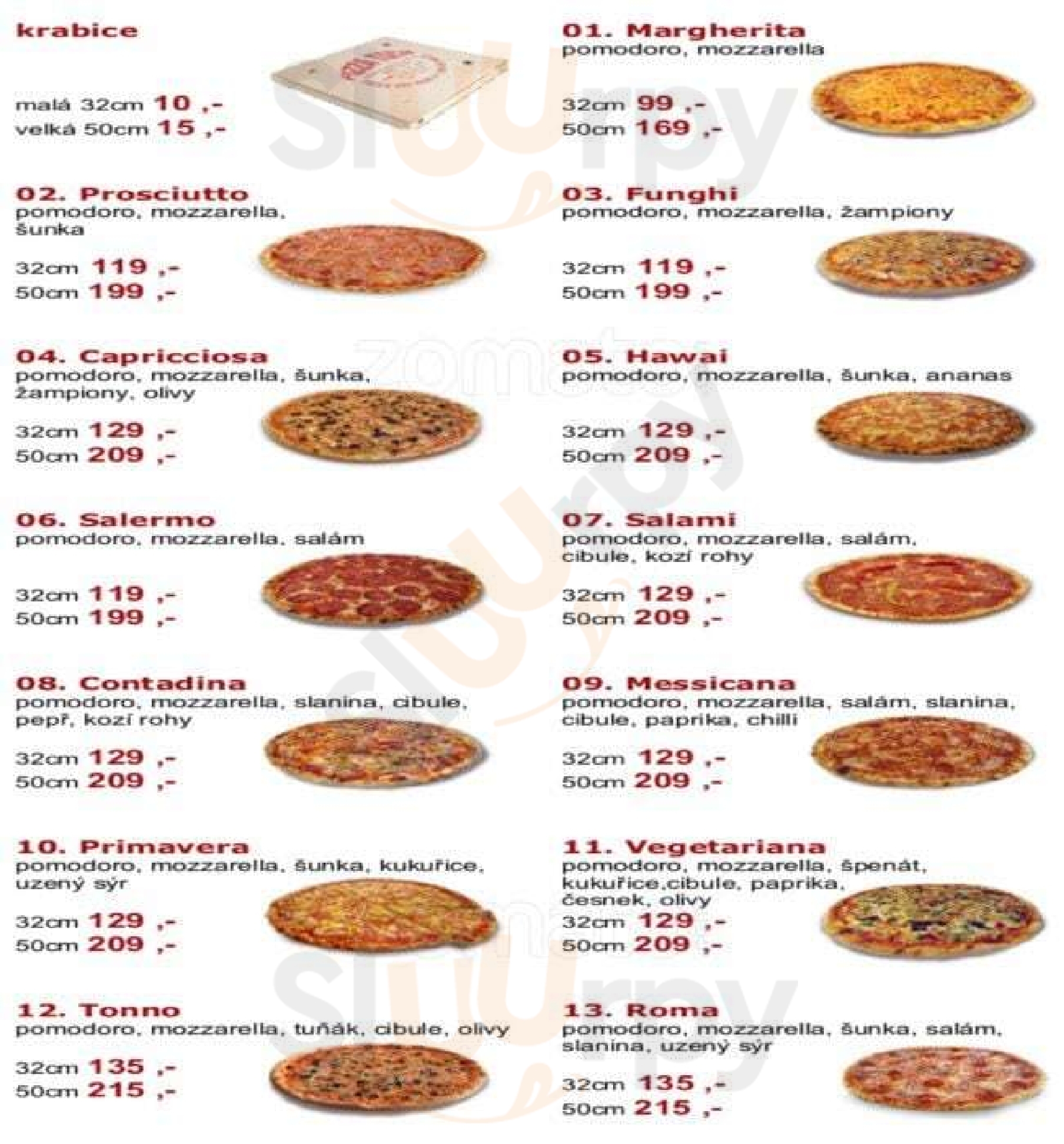 Pizza Tony Praha Menu - 1