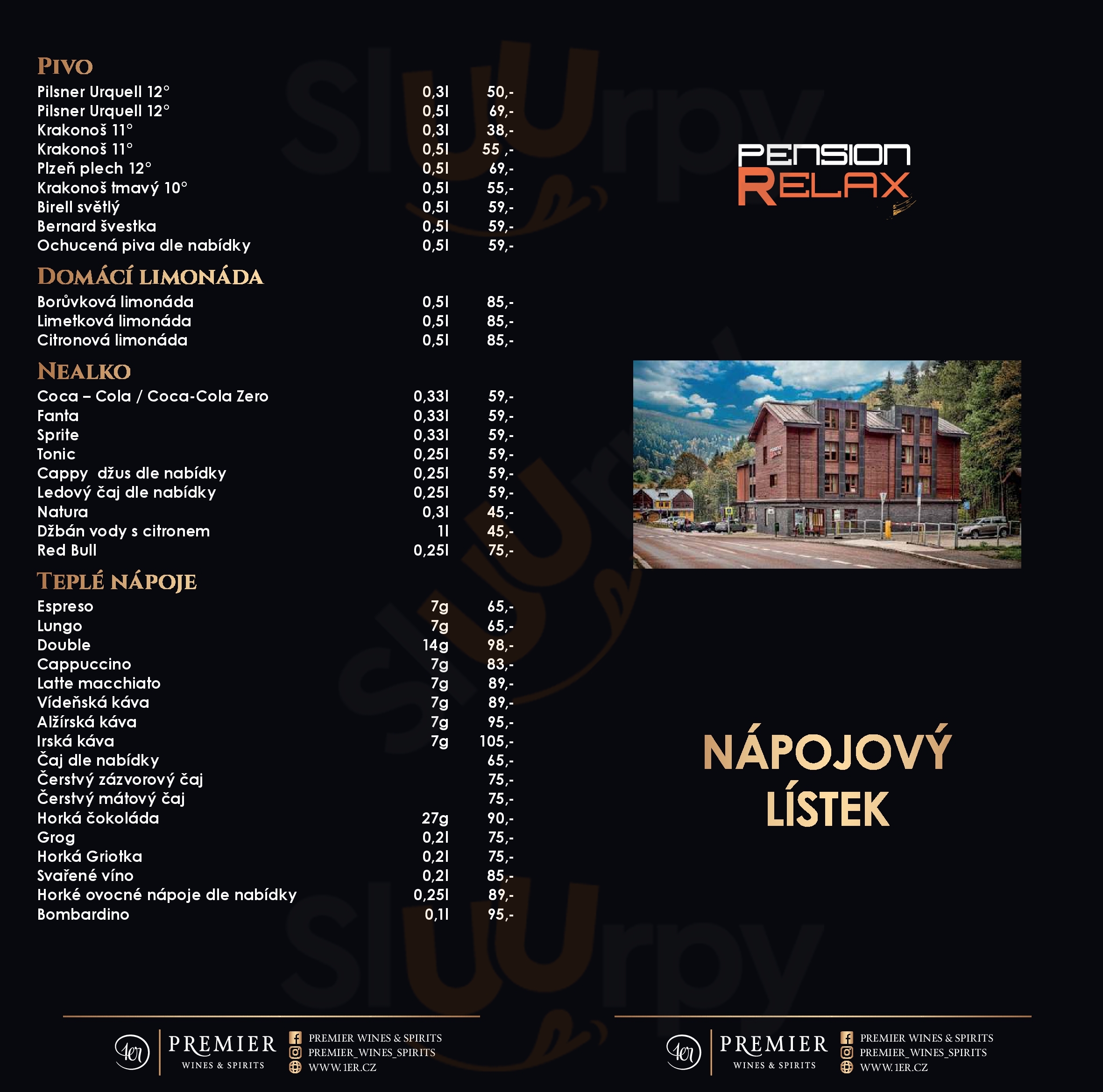 Relax Pec pod Sněžkou Menu - 1