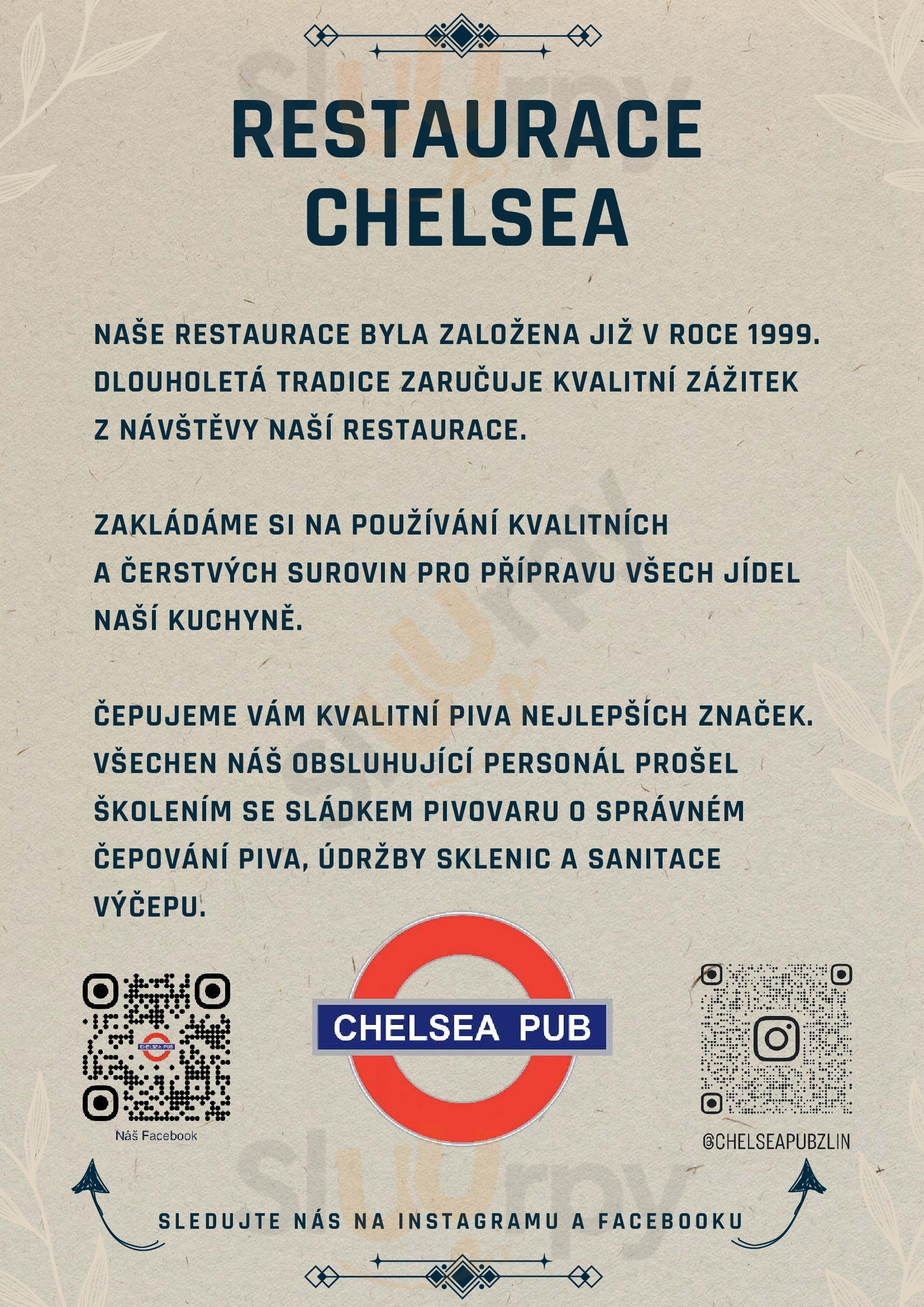 Chelsea Pub Zlín Menu - 1