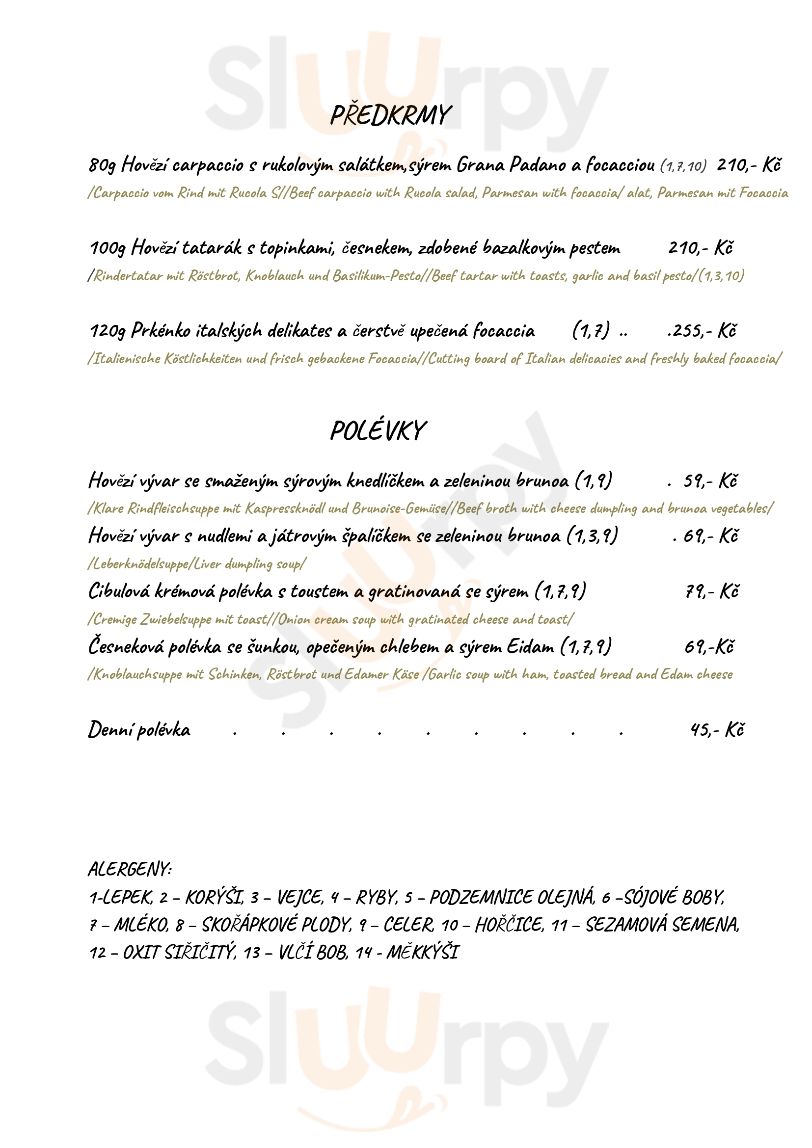 Cappuccino Pizza-pasta-grill Znojmo Menu - 1