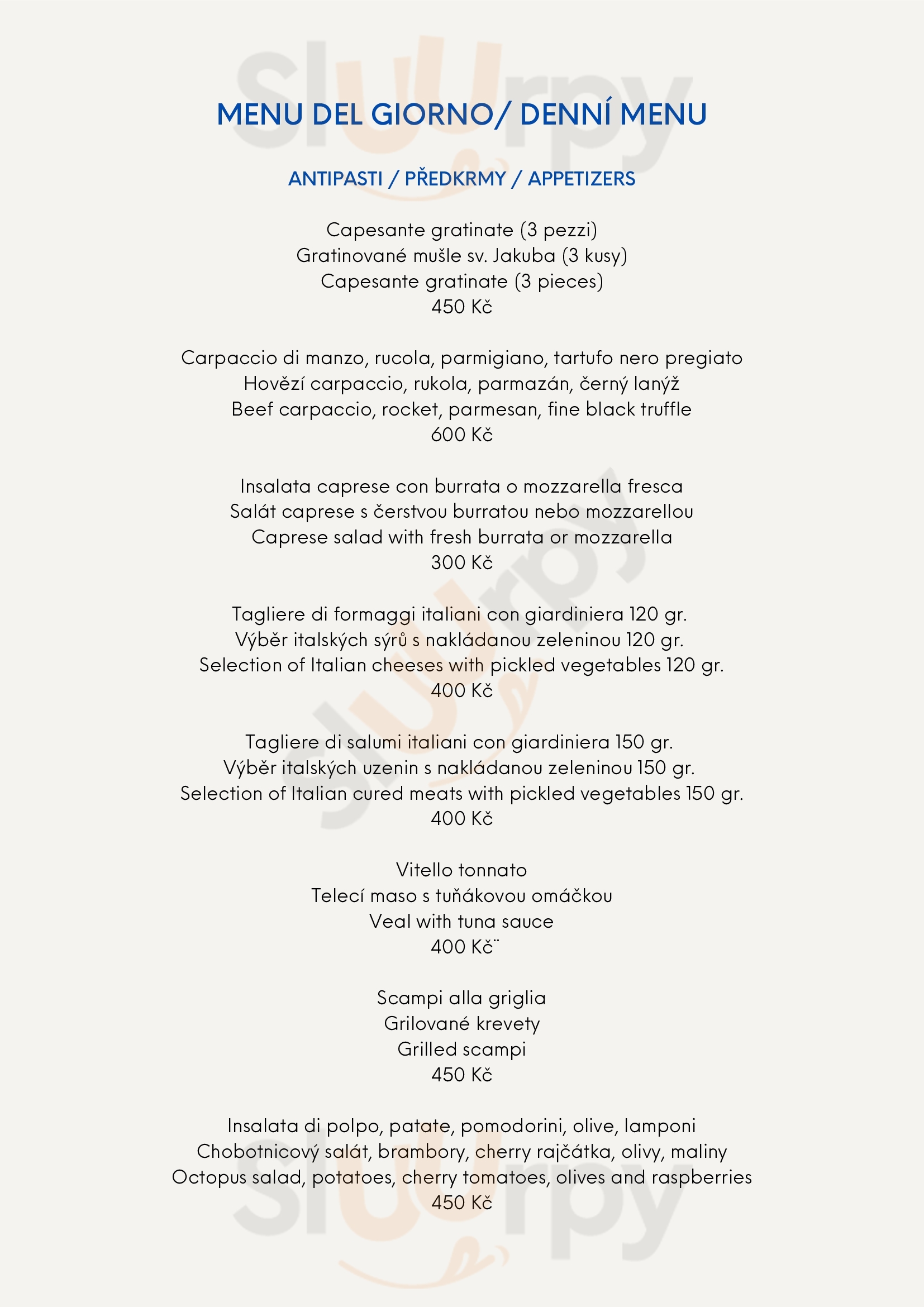 Dolce Mente Praha Menu - 1