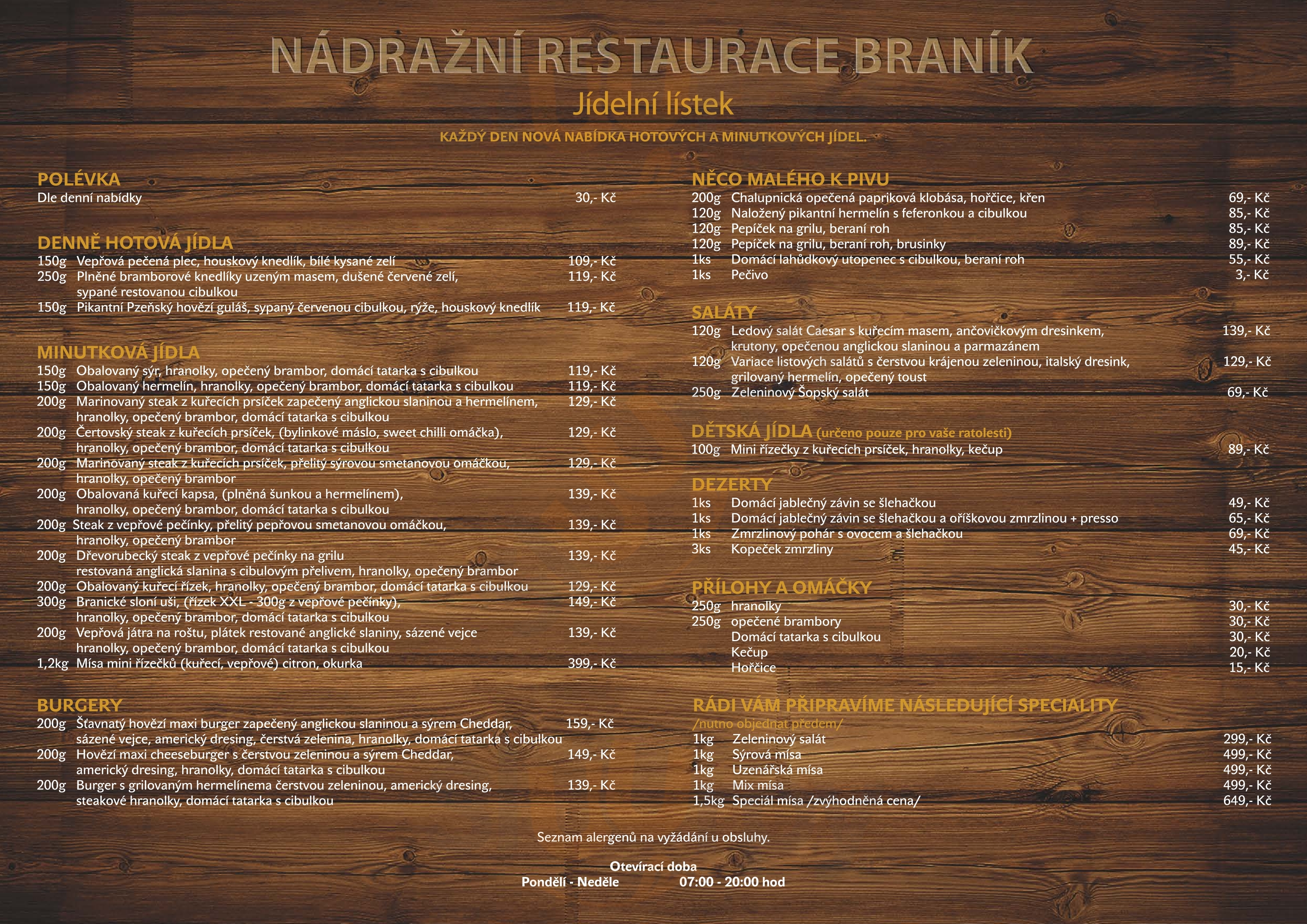 Nádražní Restaurace Braník Praha Menu - 1