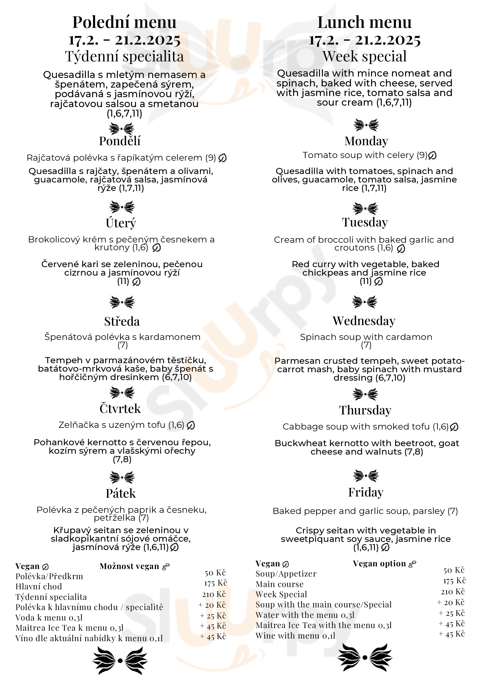 Maitrea Praha Menu - 1