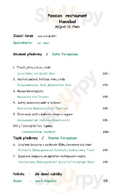 Pension Restaurant Hannibal menu