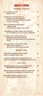 U Karlínského Přístavu menu