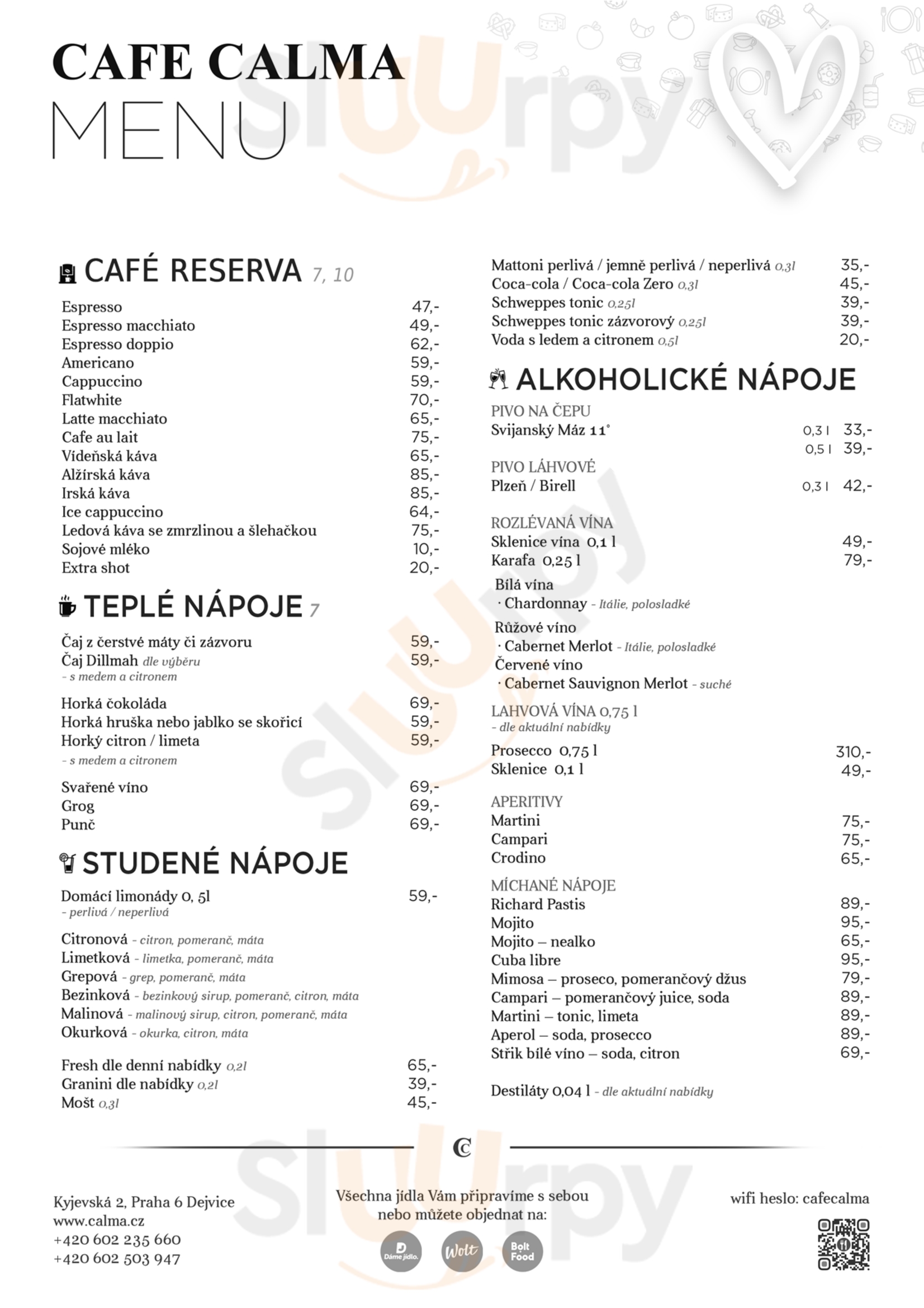 Cafe Calma Praha Menu - 1