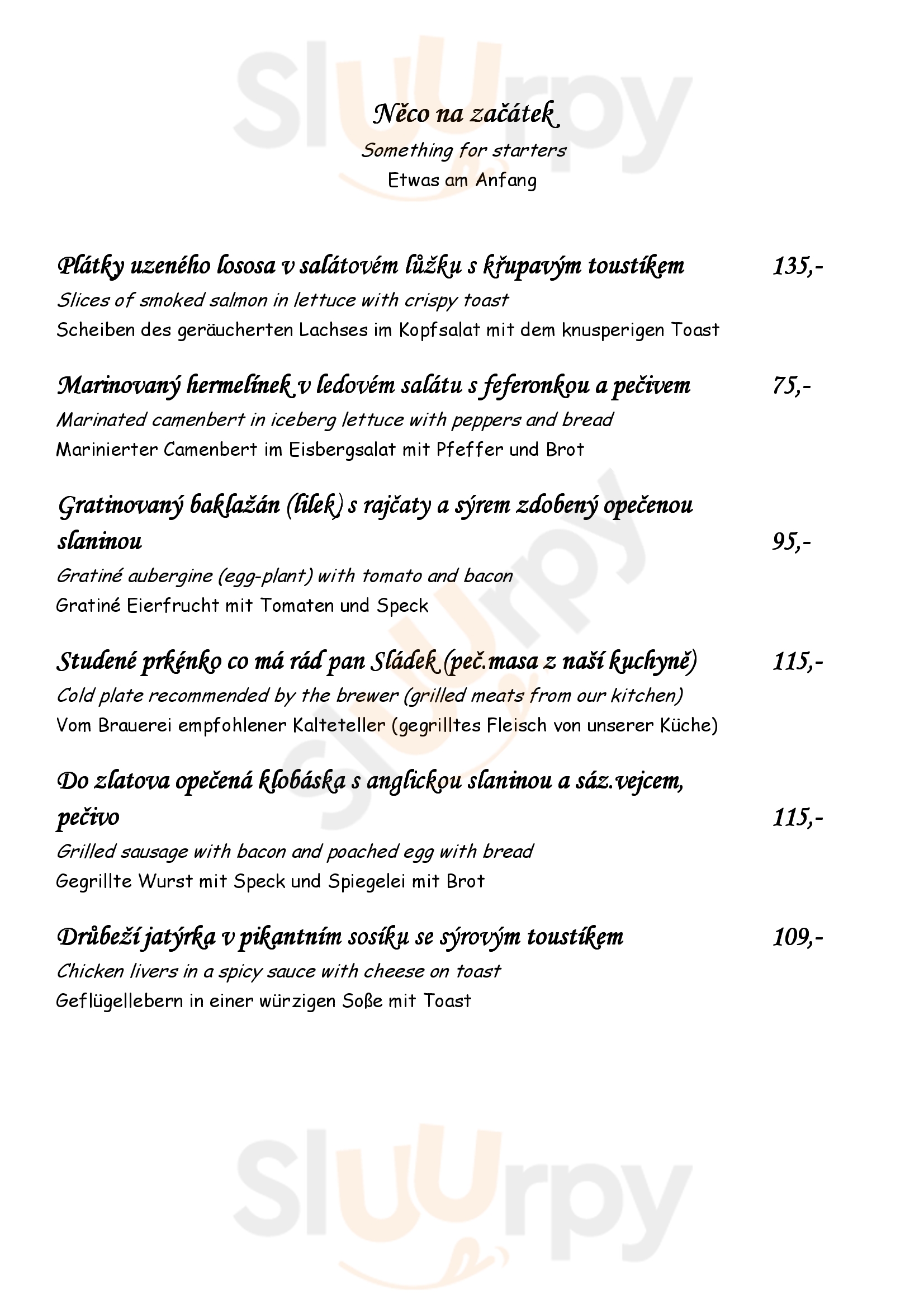 U Dvou Medvidku Chomutov Menu - 1