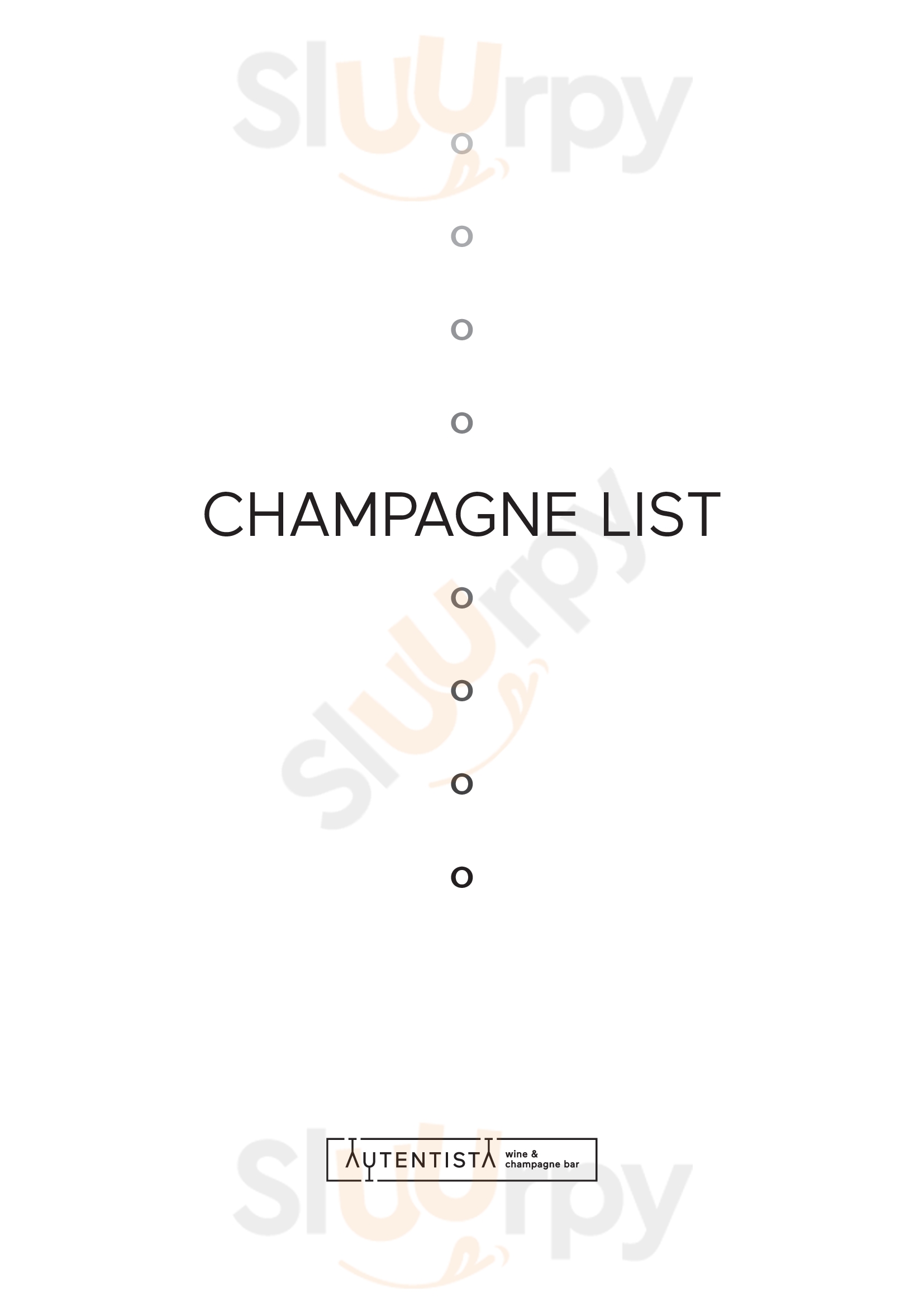 Autentista Wine & Champagne Bar Praha Menu - 1
