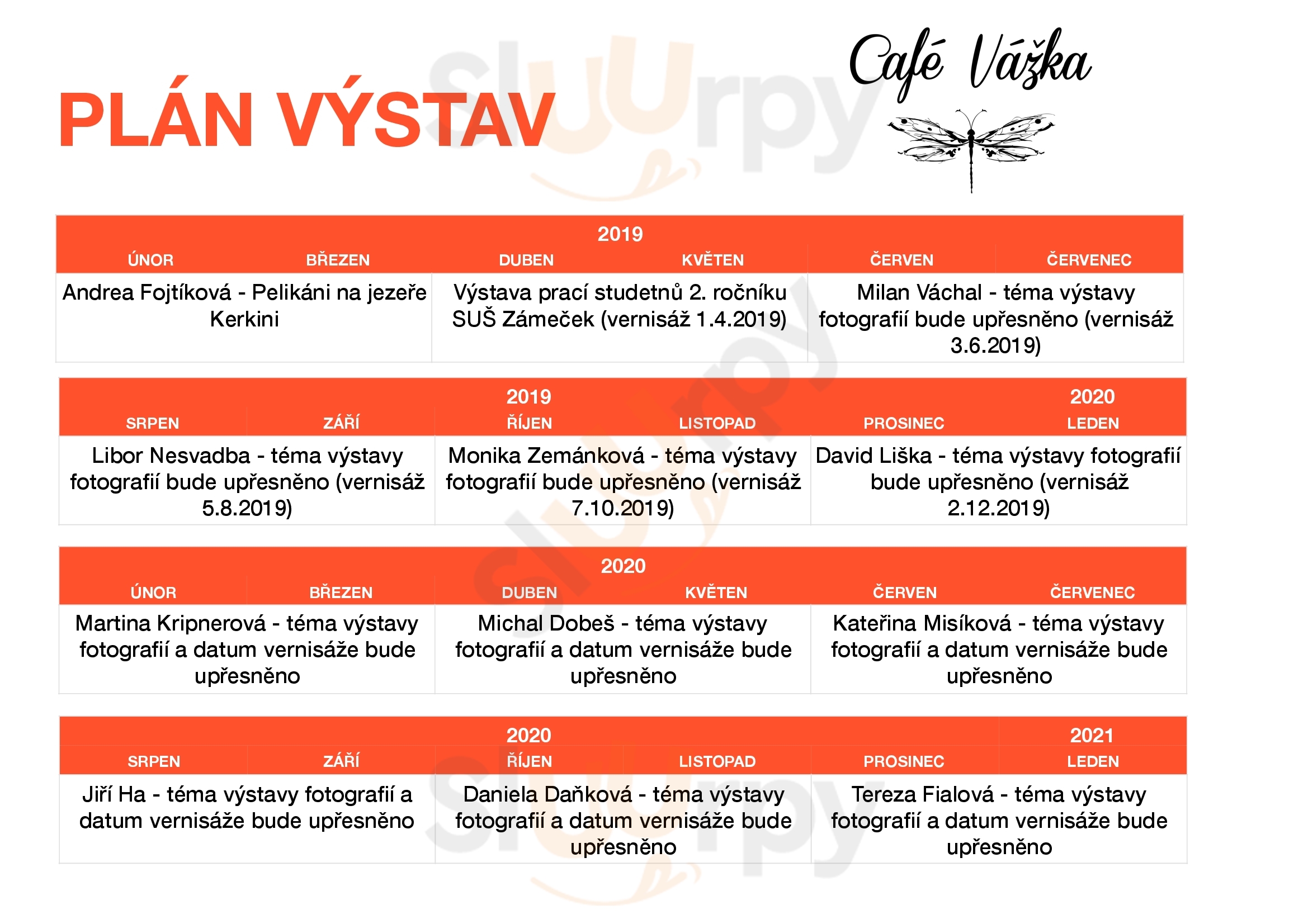 Café Vážka Plzeň Plzeň Menu - 1