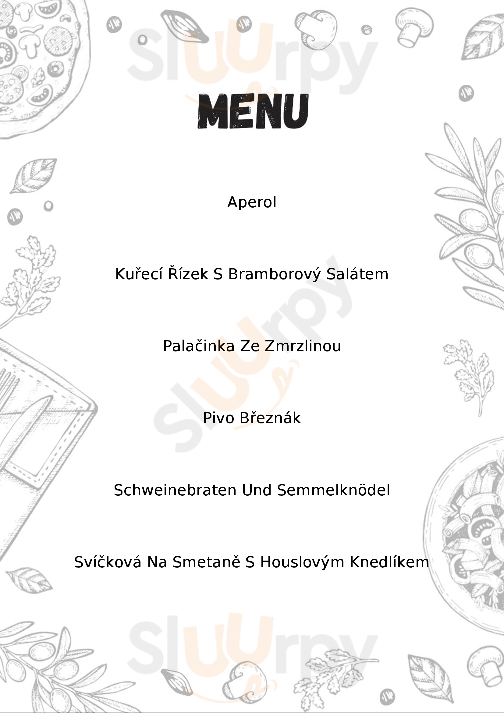 Restaurace Ve Střední Evropě Ústí nad Labem Menu - 1