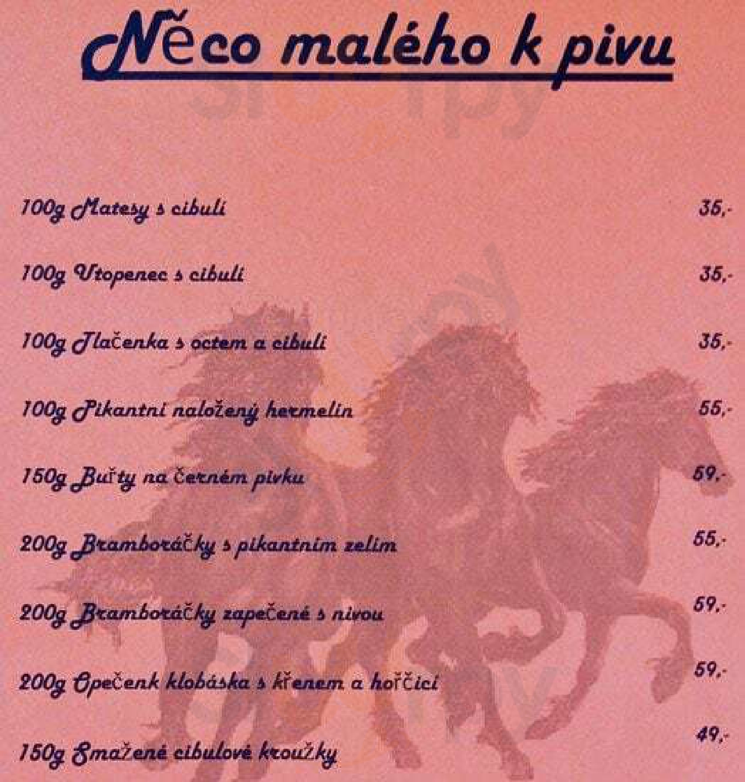 U Černého Koně Praha Menu - 1