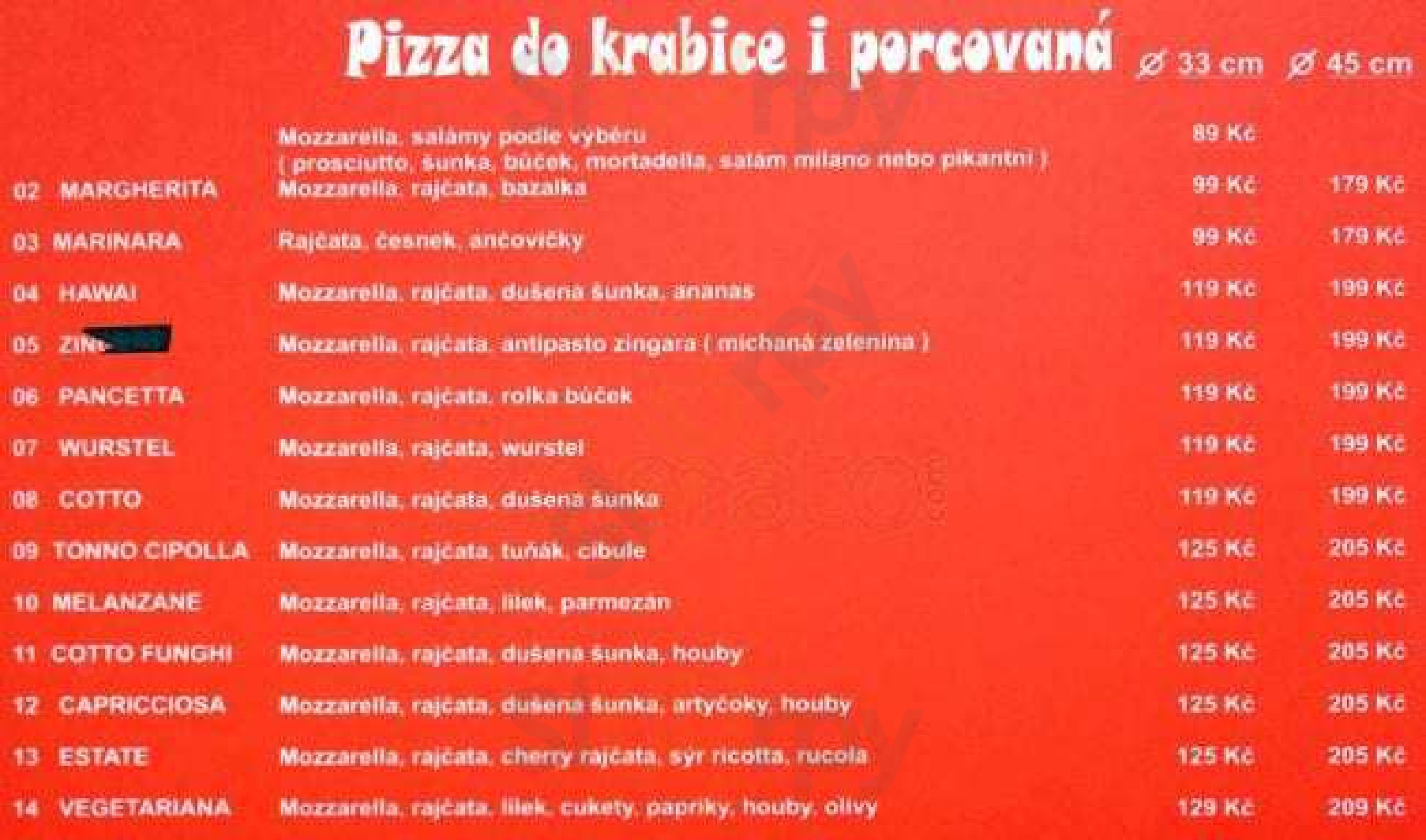 Pizza Pazza Praha Menu - 1
