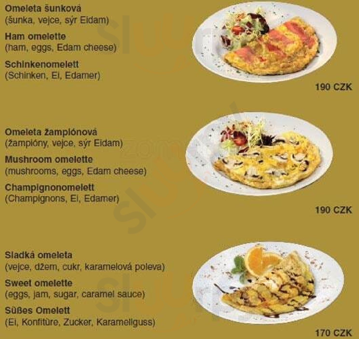Mustek Restaurant Praha Menu - 1