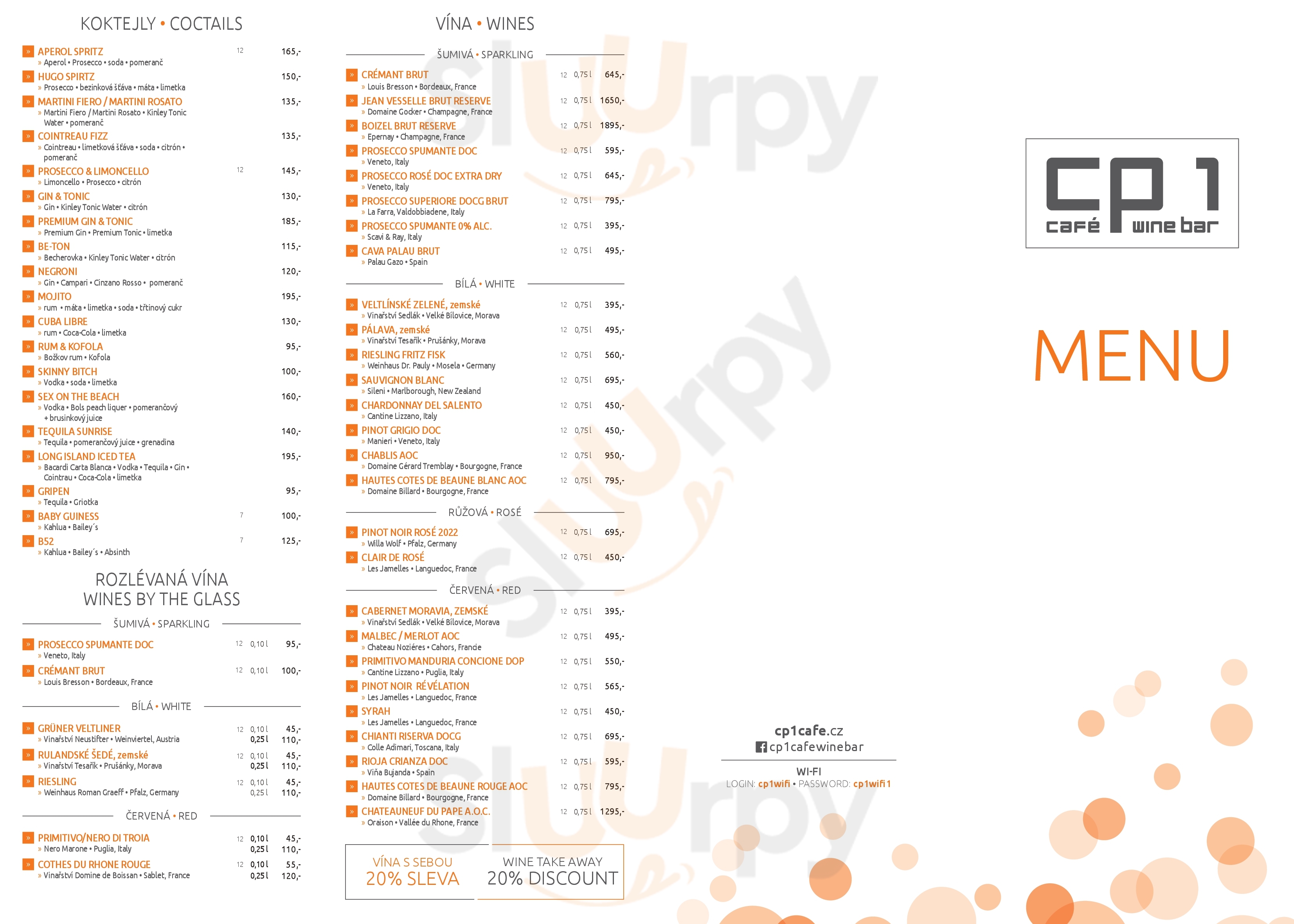 Cp1 Café & Wine Bar Praha Menu - 1