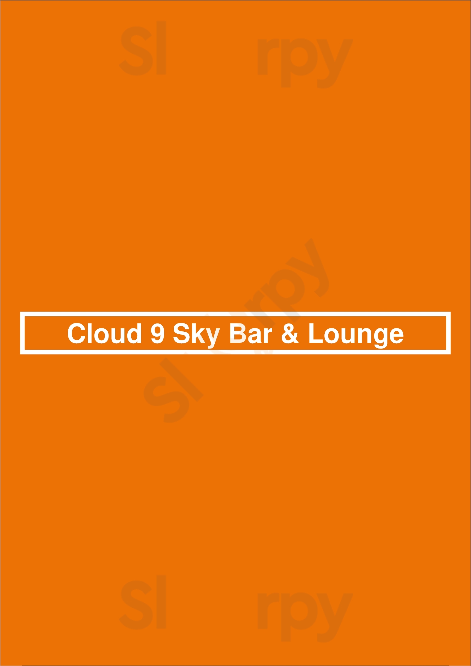 Cloud 9 Sky Bar & Lounge Praha Menu - 1