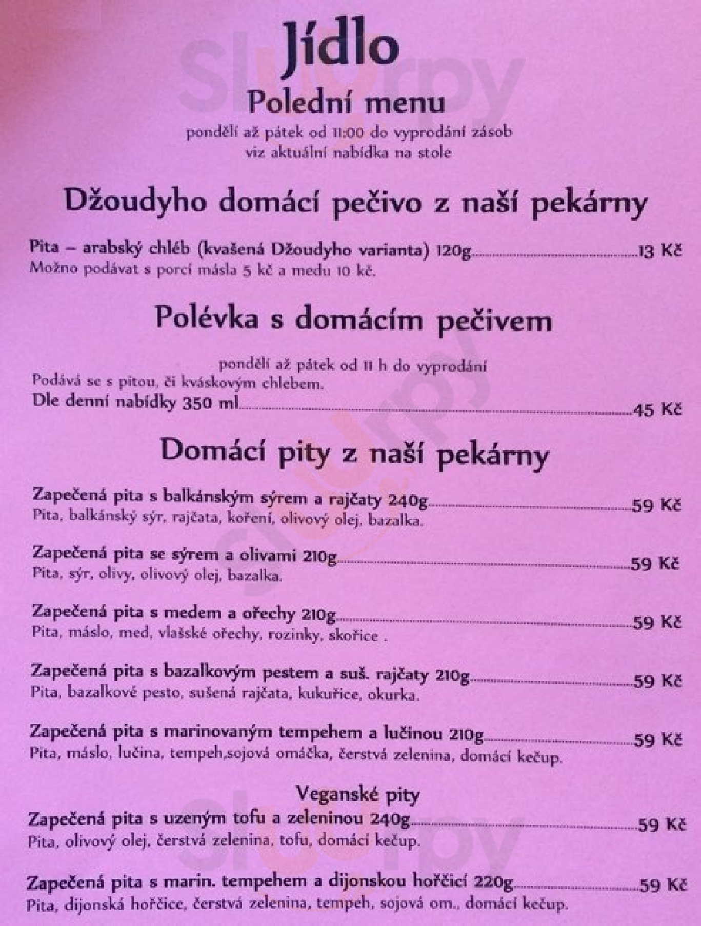 Cajovna U Dzoudyho Praha Menu - 1