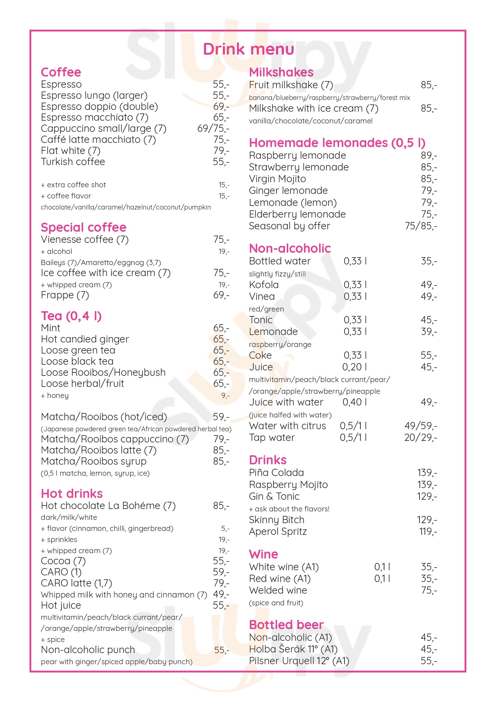 Coffeecat Olomouc Menu - 1