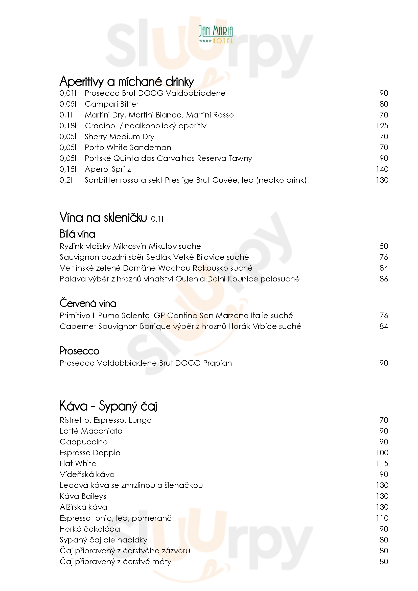 Jan Maria Ostrava Menu - 1