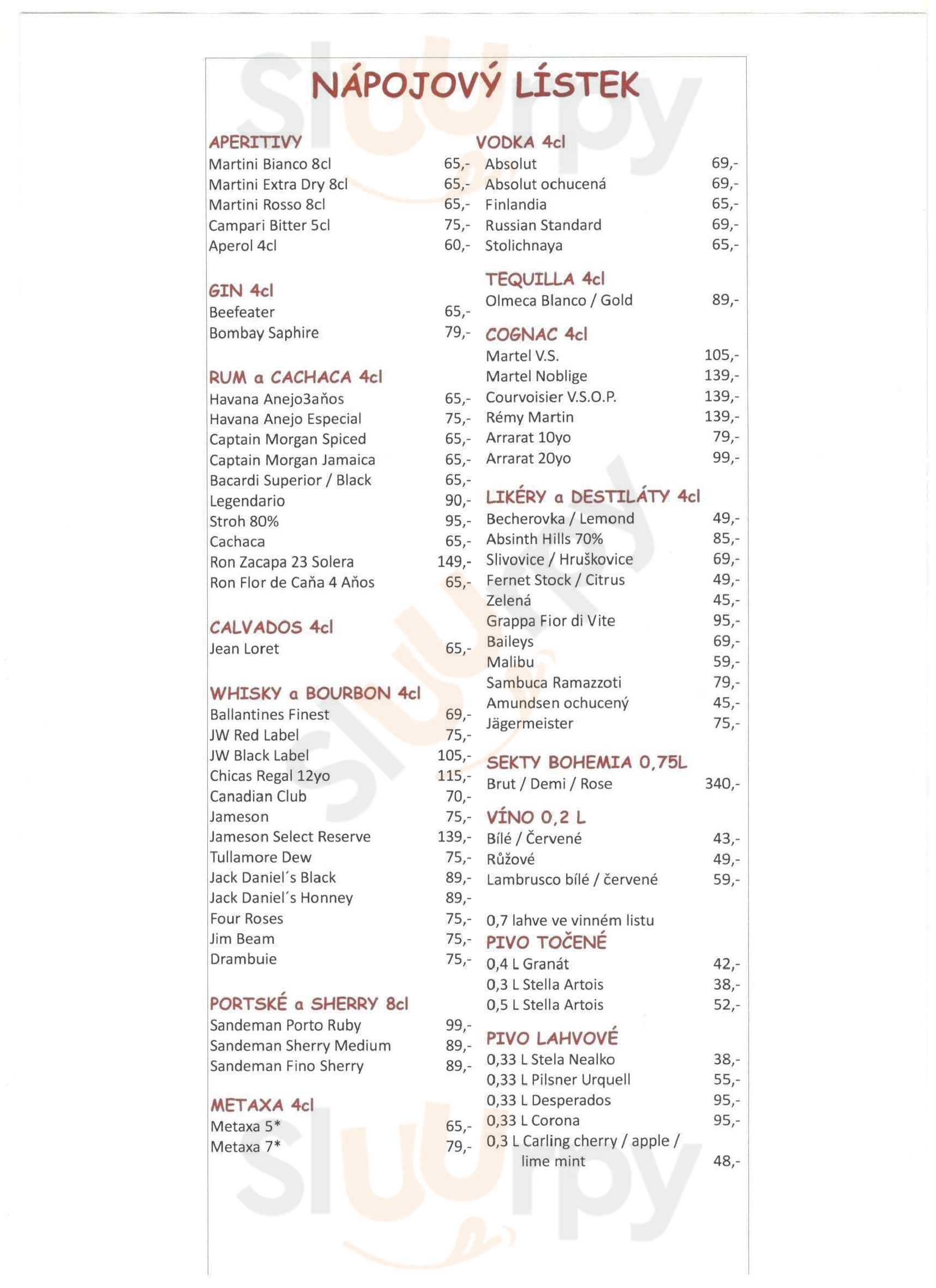 Restaurace Blazinec Praha Menu - 1