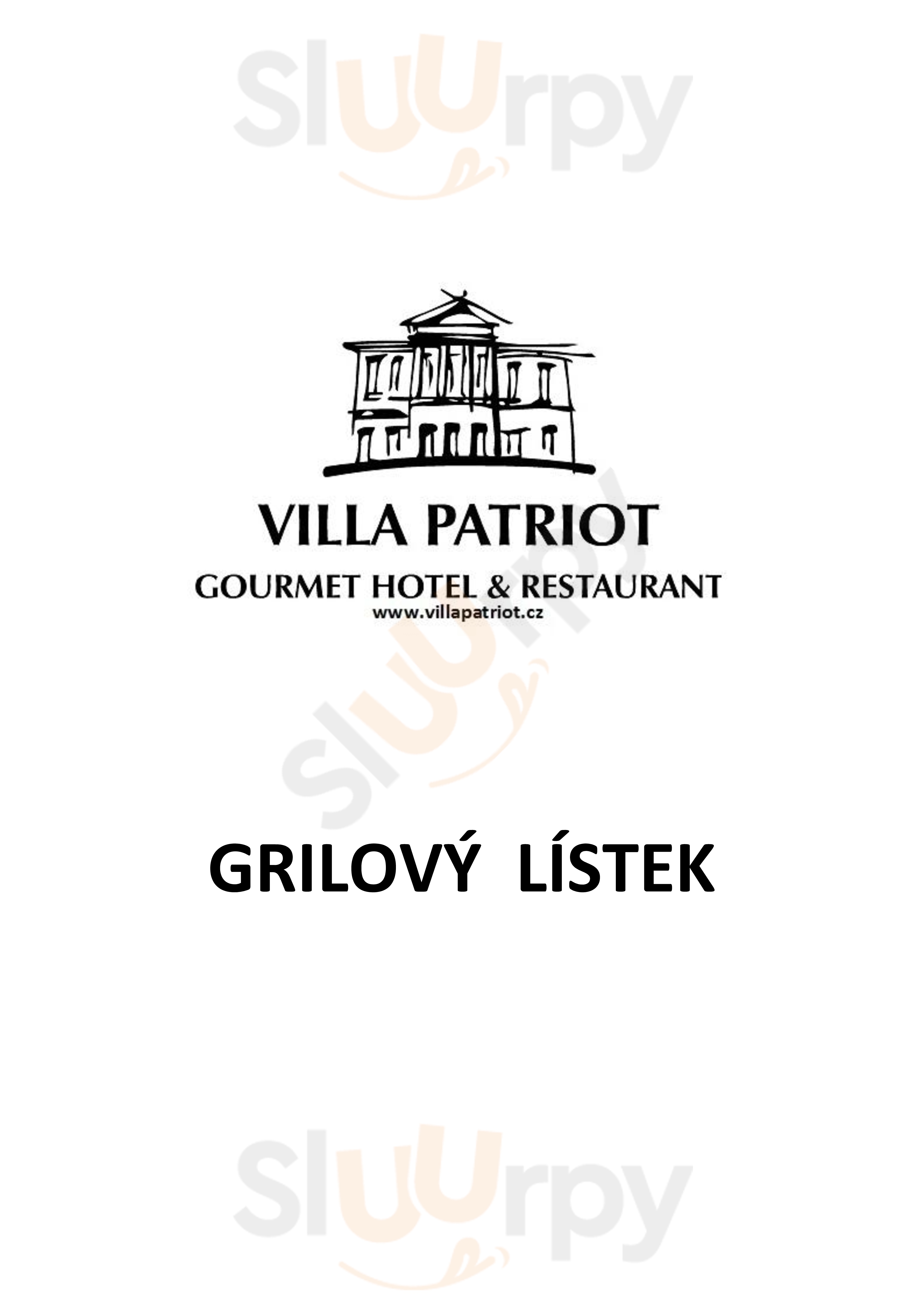 Gourmet Restaurant Villa Patriot Mariánské Lázně Menu - 1