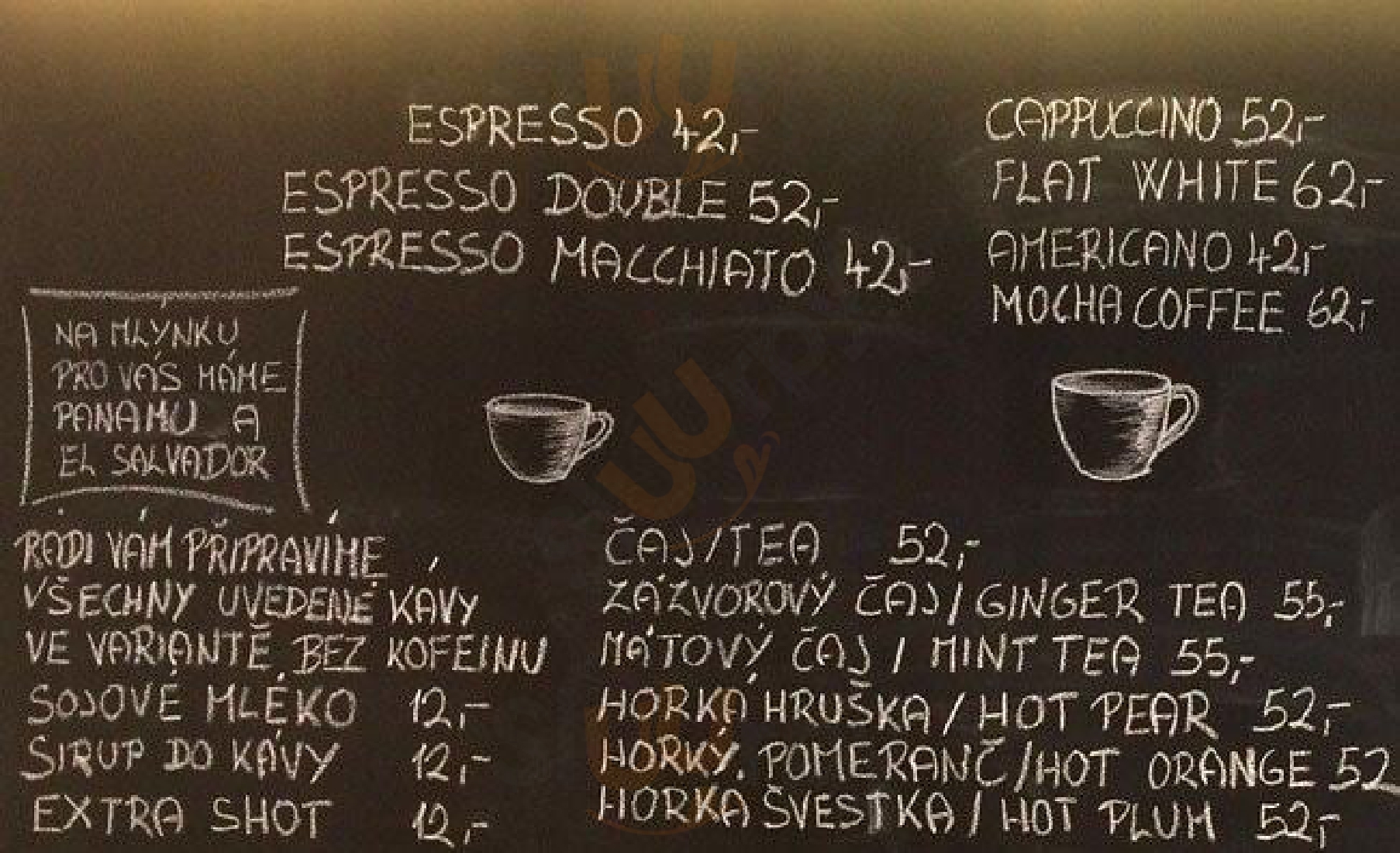 Headshot Coffee Praha Menu - 1