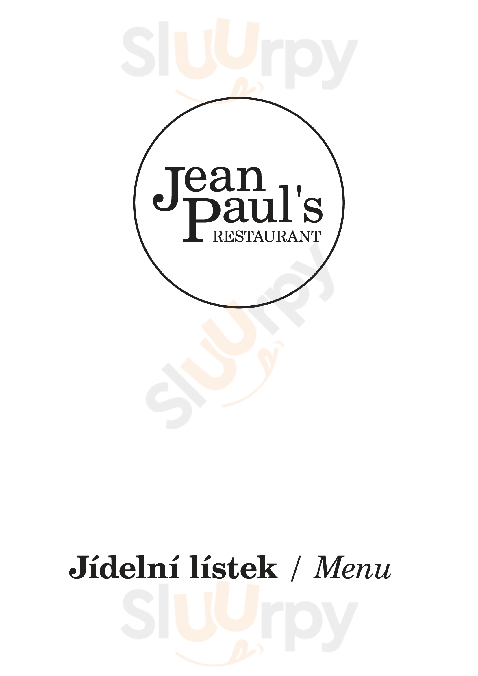 Jean Paul's Restaurant Brno Menu - 1