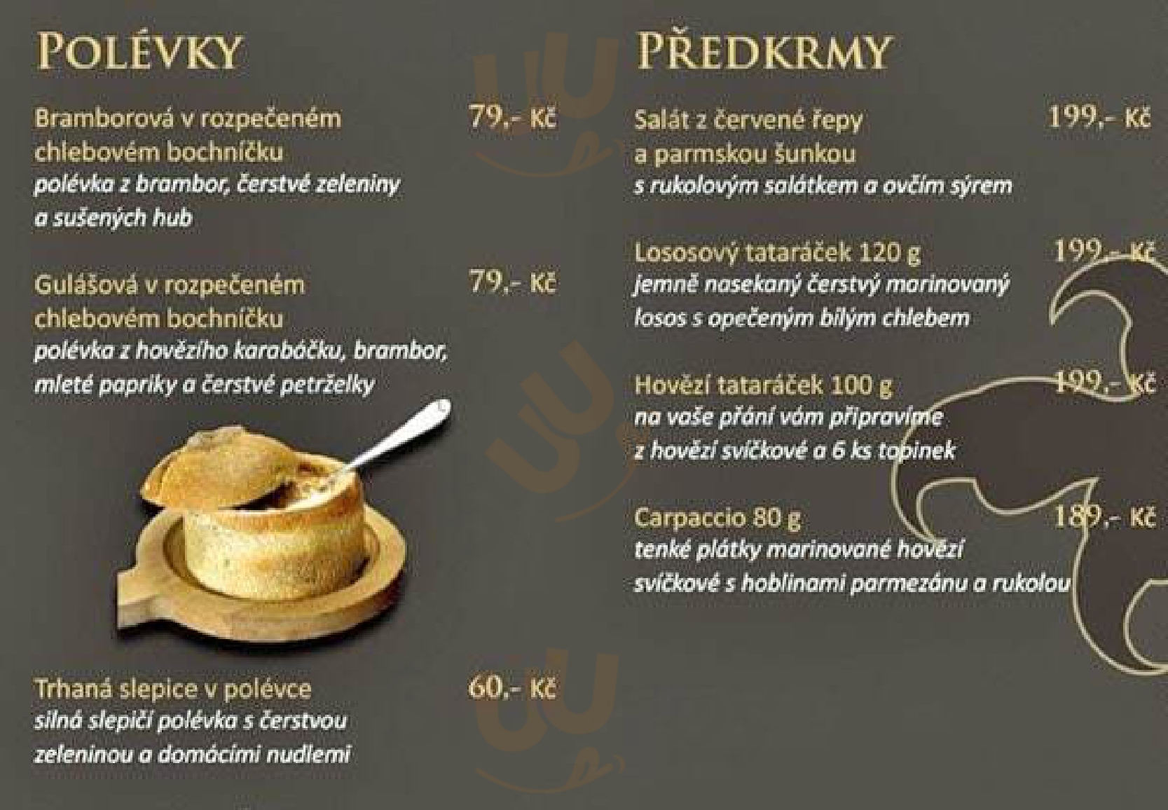 Restaurace U Tří Zlatých Lvů Praha Menu - 1