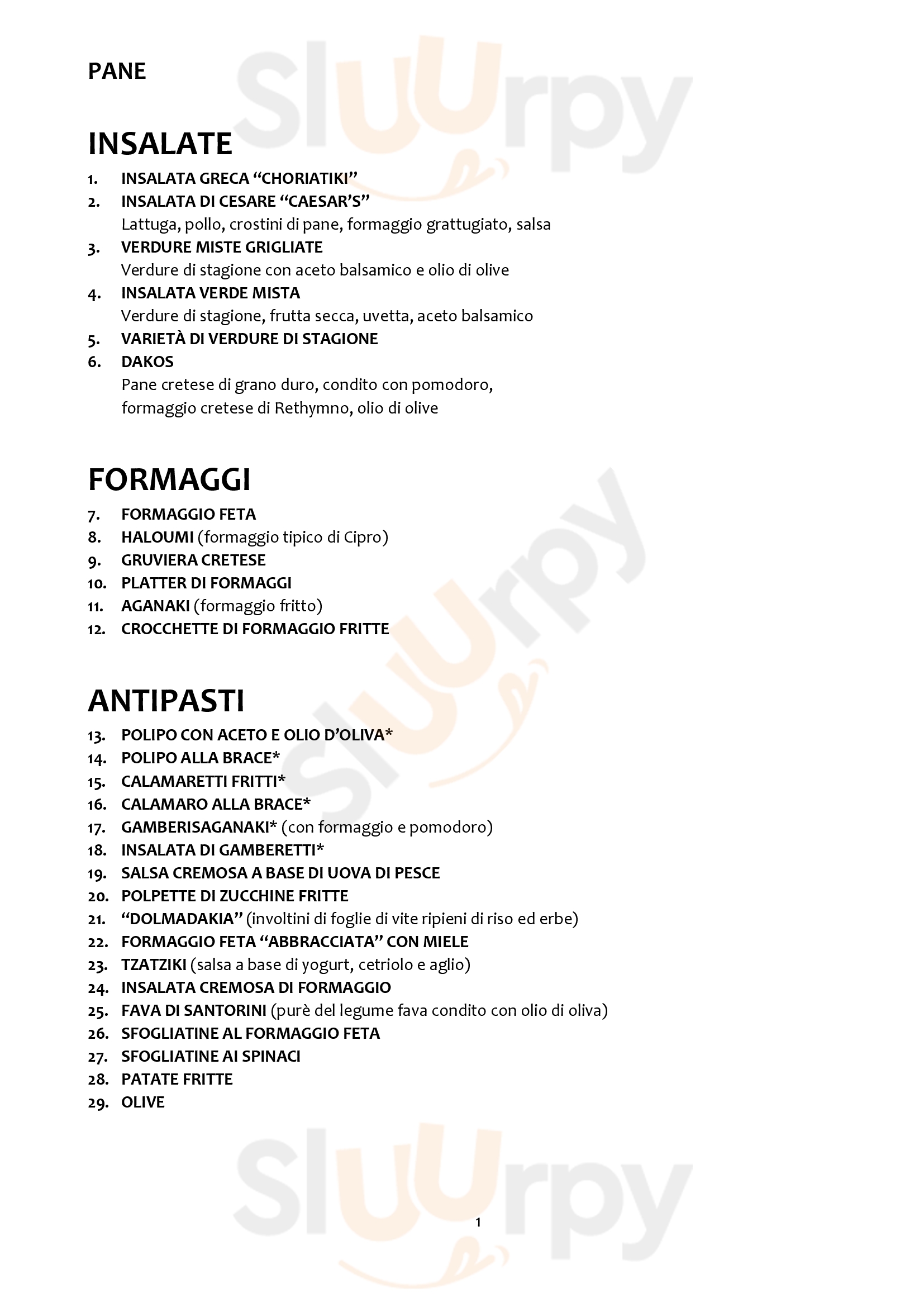 Acropolis Restaurant Πλάκα Menu - 1