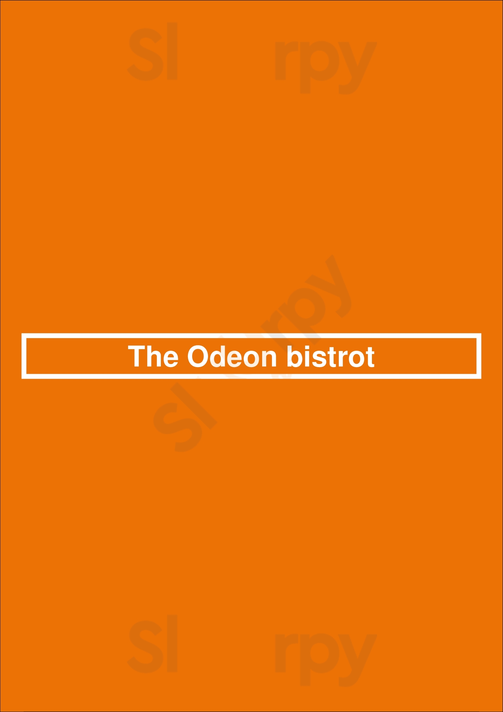 The Odeon Bistrot Αθήνα Menu - 1