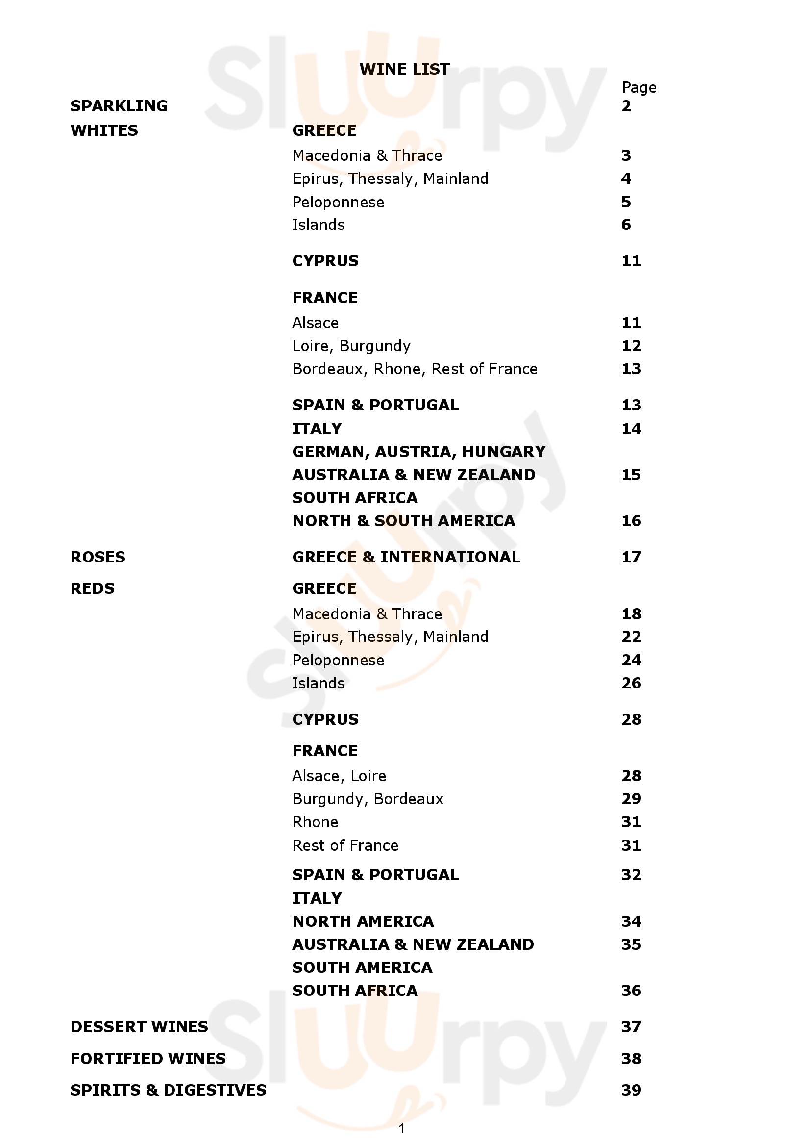 Main Menu - Vintage Wine Bar & Bistro