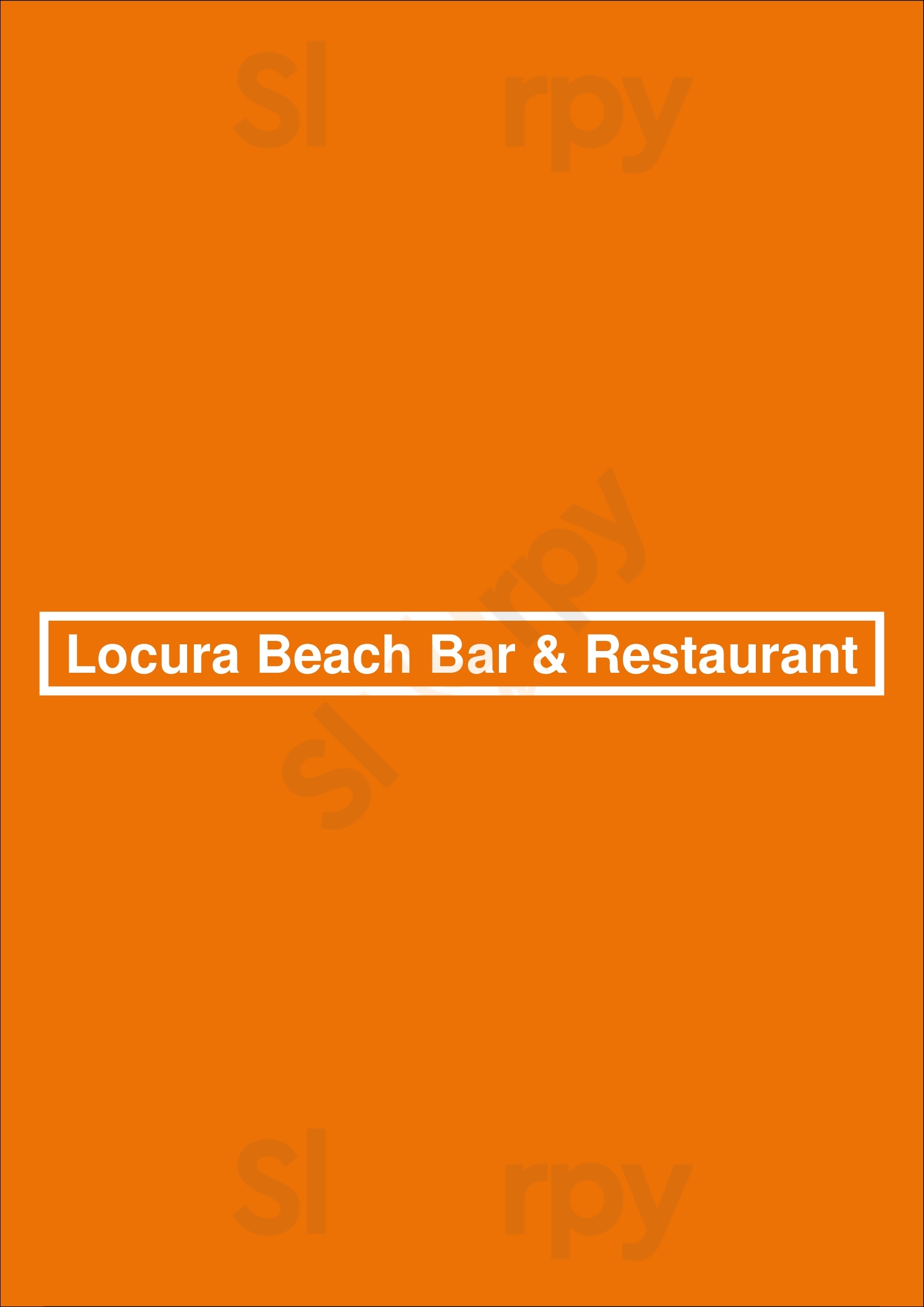 Locura Beach Bar & Restaurant Περίσσα Menu - 1