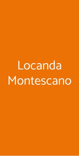 Ristorante Montescano, Montescano